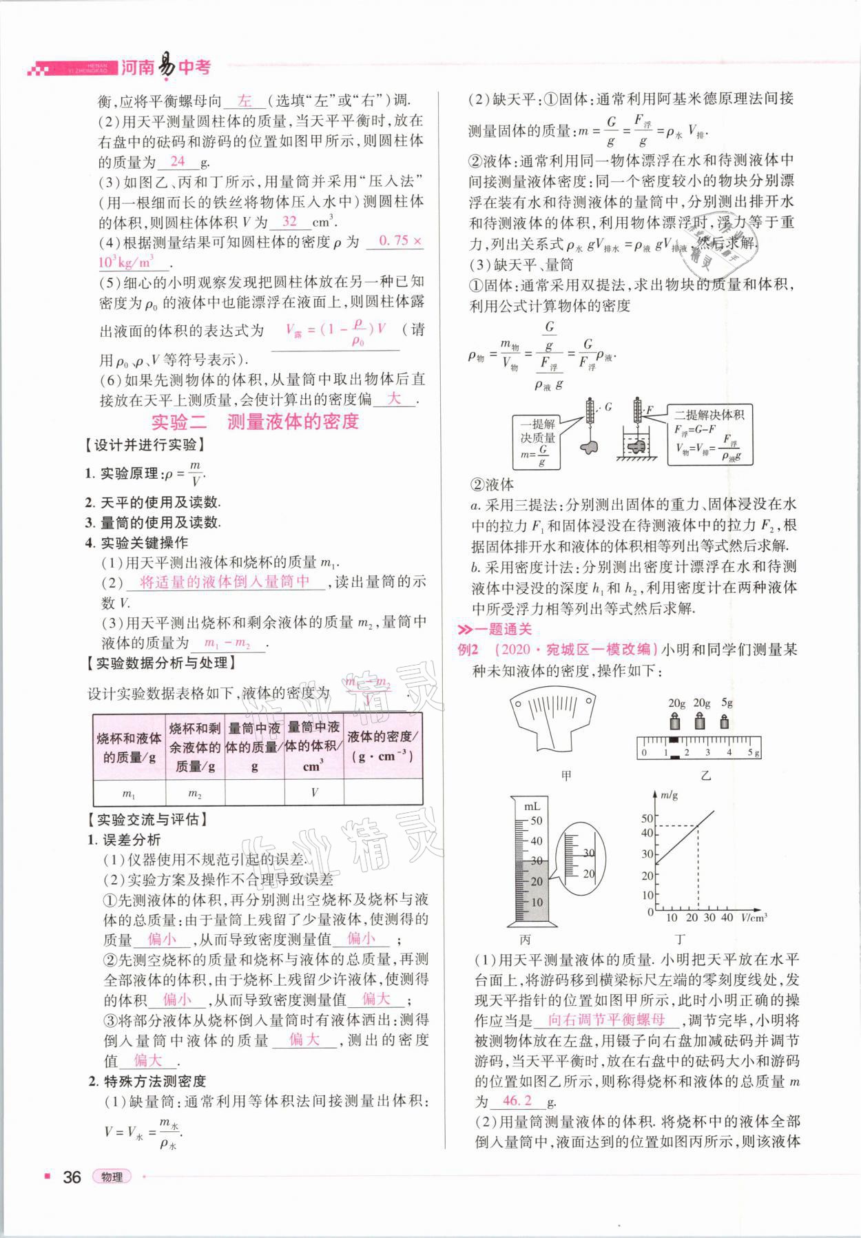 2021年河南易中考物理 參考答案第36頁