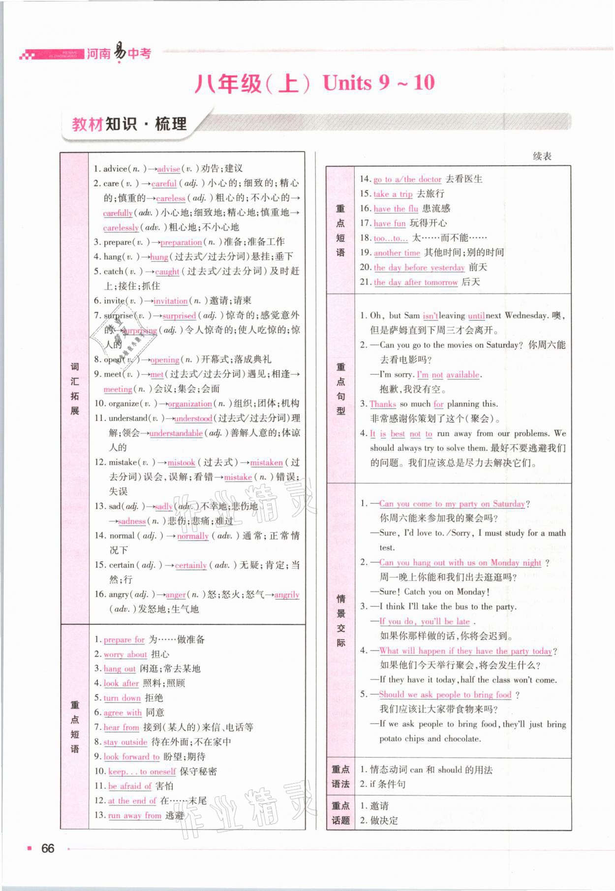 2021年河南易中考英語 參考答案第56頁