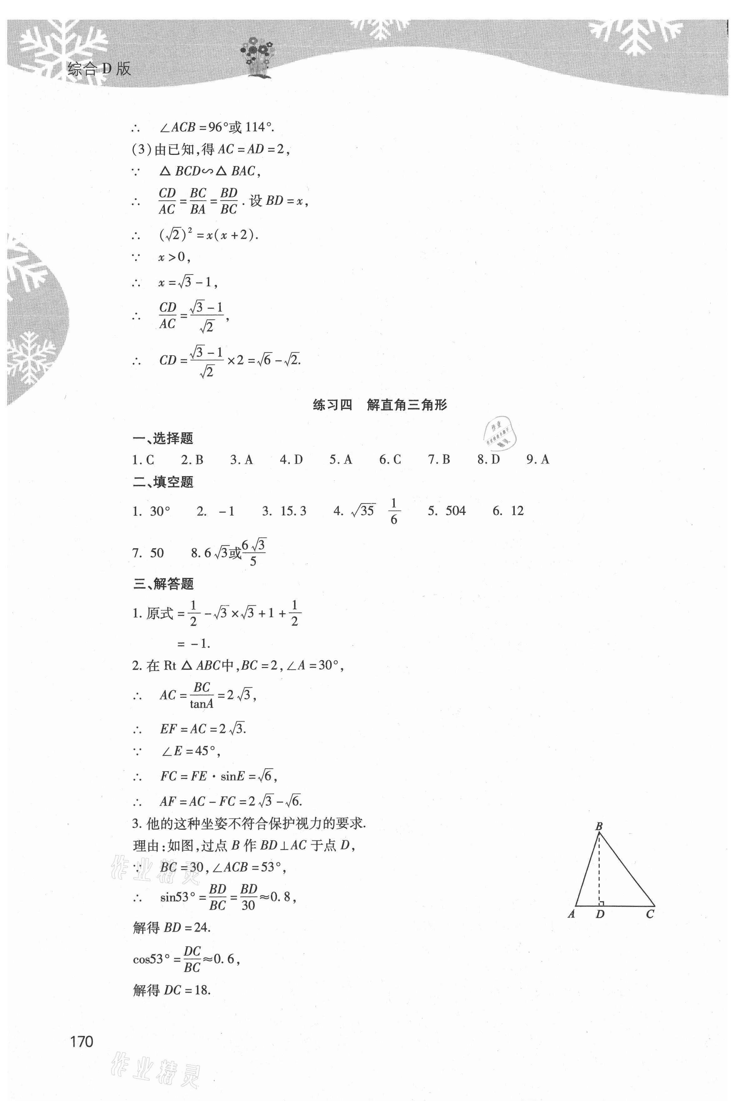 2021年快乐寒假九年级综合D版临沂专版山西教育出版社 第6页