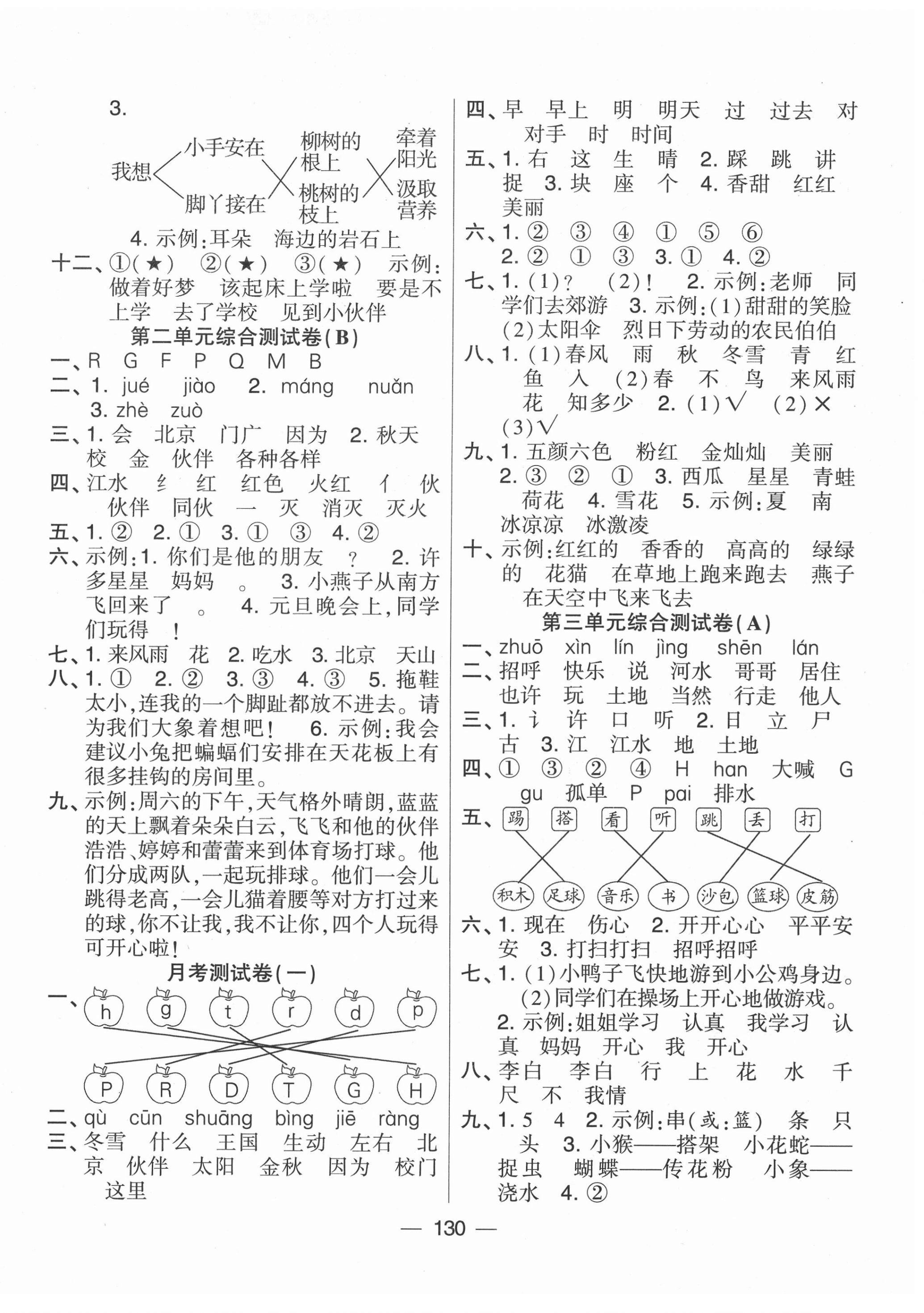 2021年學霸提優大試卷一年級語文下冊人教版 第2頁