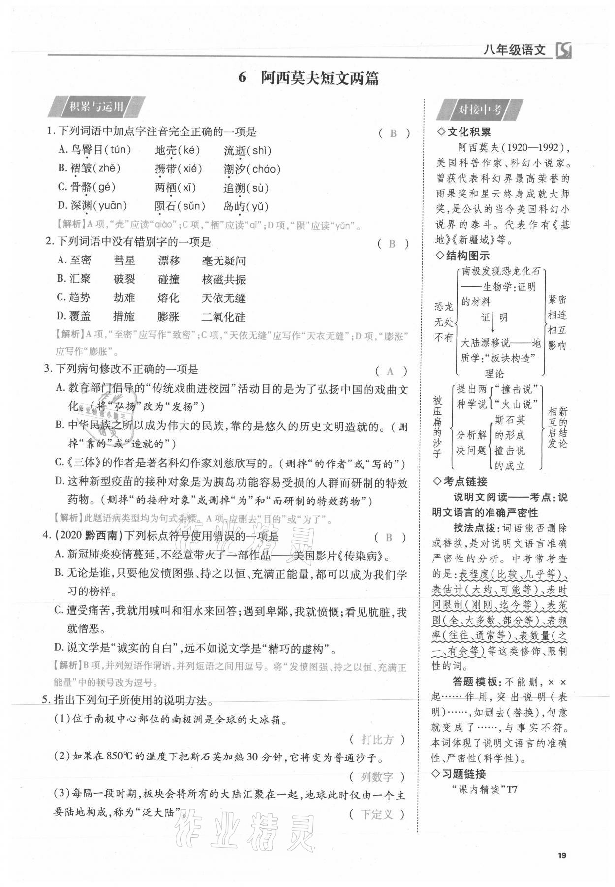 2021年我的作業(yè)八年級語文下冊人教版 第19頁