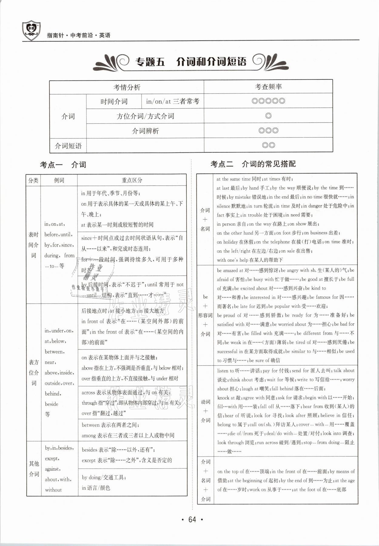 2021年指南針中考前沿英語 參考答案第64頁