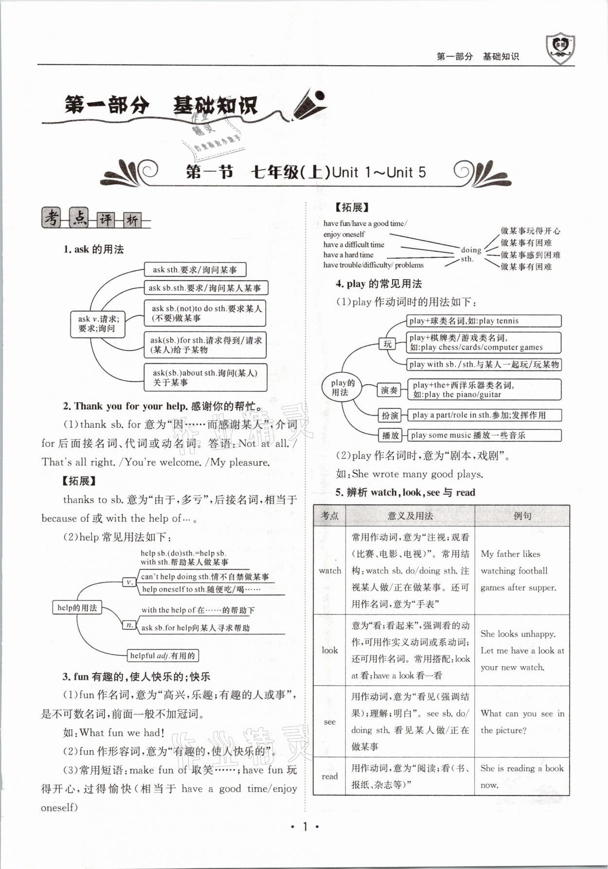 2021年指南針中考前沿英語 參考答案第1頁