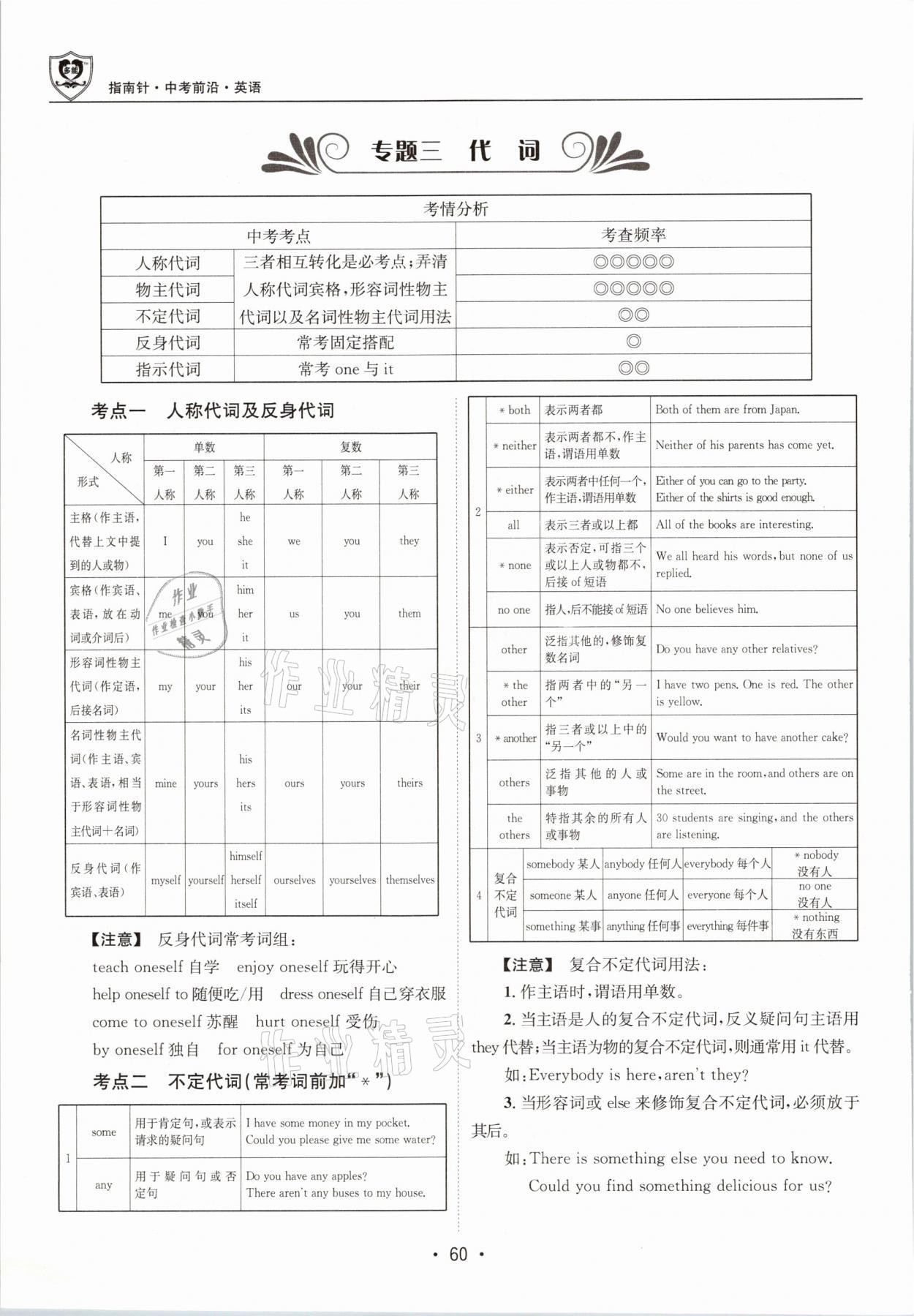 2021年指南針中考前沿英語 參考答案第60頁