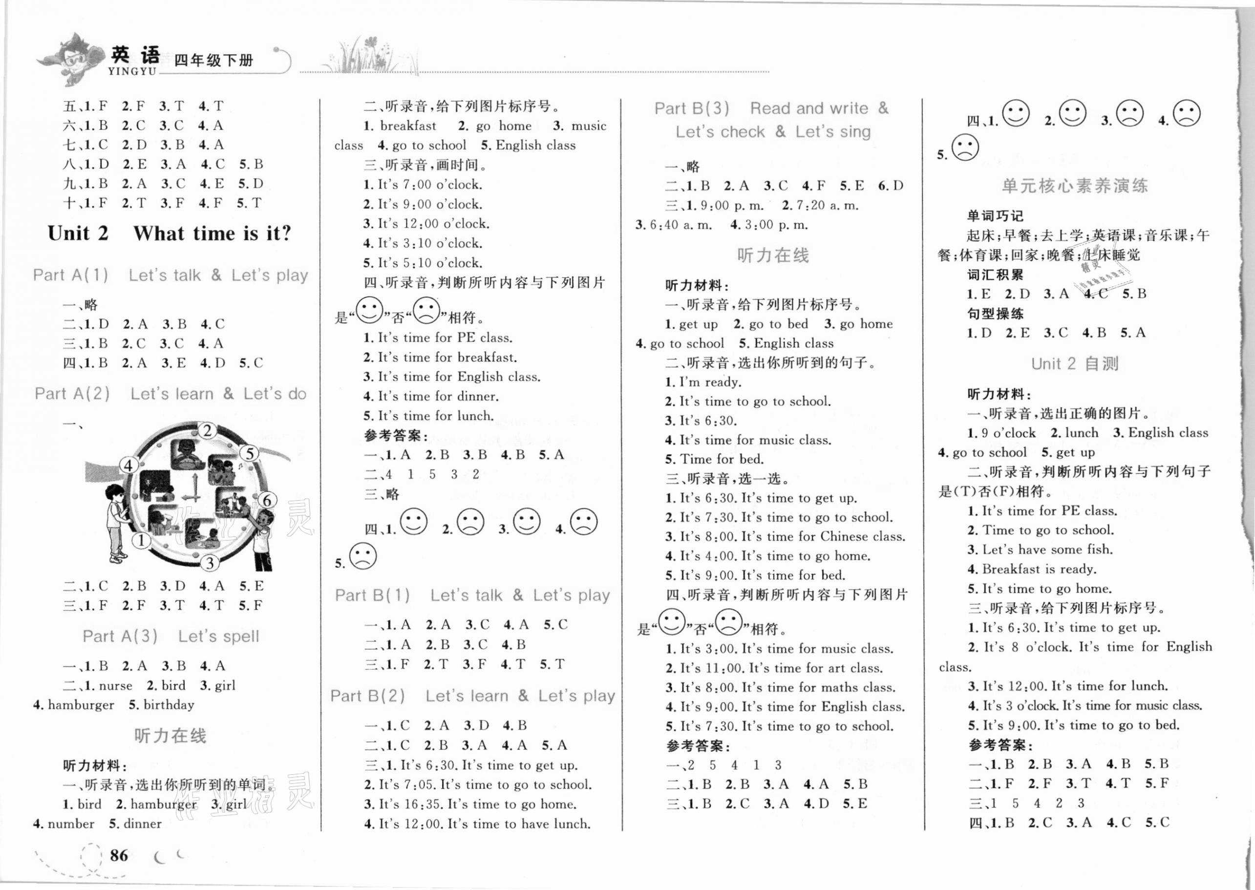 2021年小学同步学考优化设计小超人作业本四年级英语下册人教PEP版 第2页