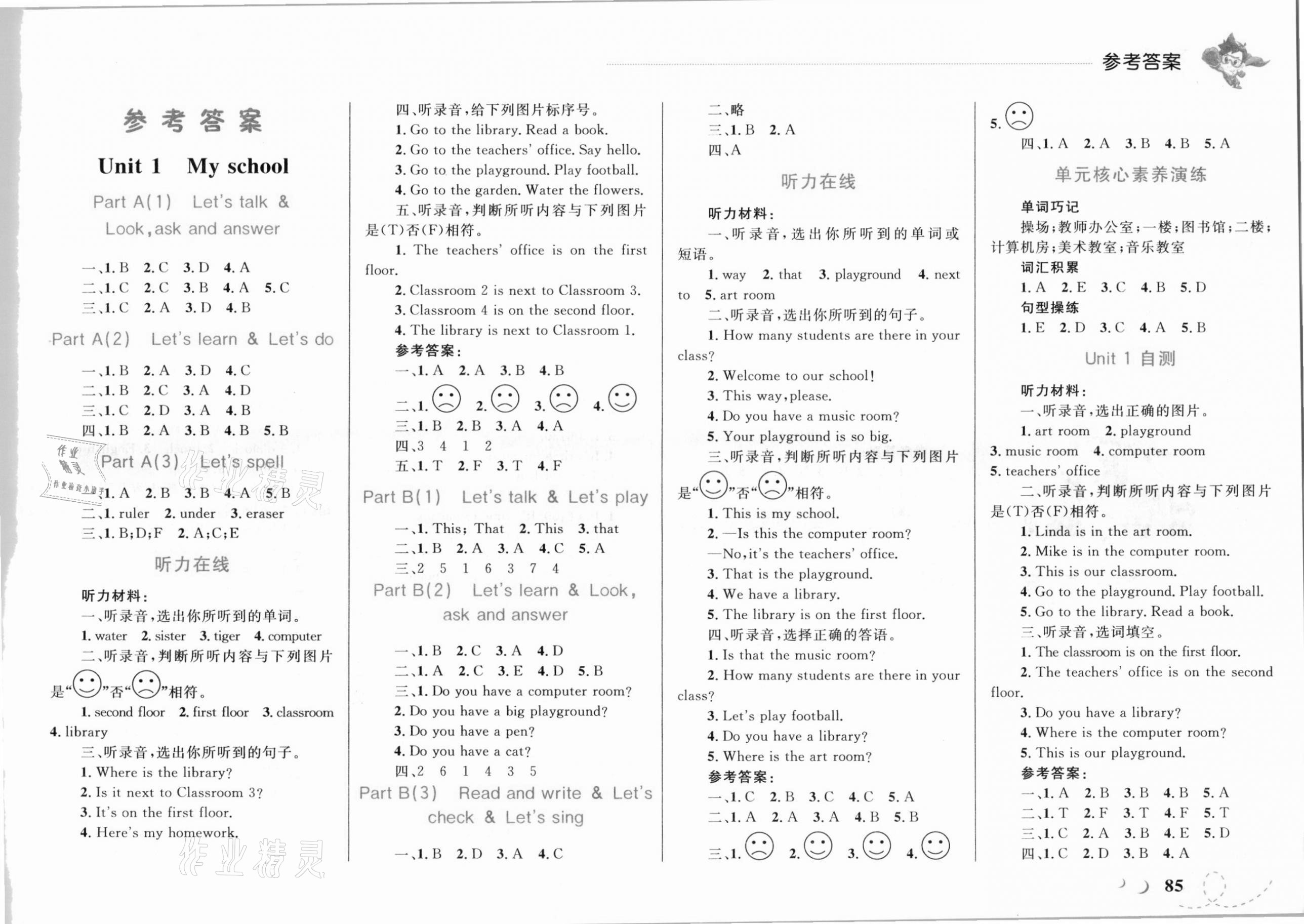 2021年小學(xué)同步學(xué)考優(yōu)化設(shè)計(jì)小超人作業(yè)本四年級英語下冊人教PEP版 第1頁