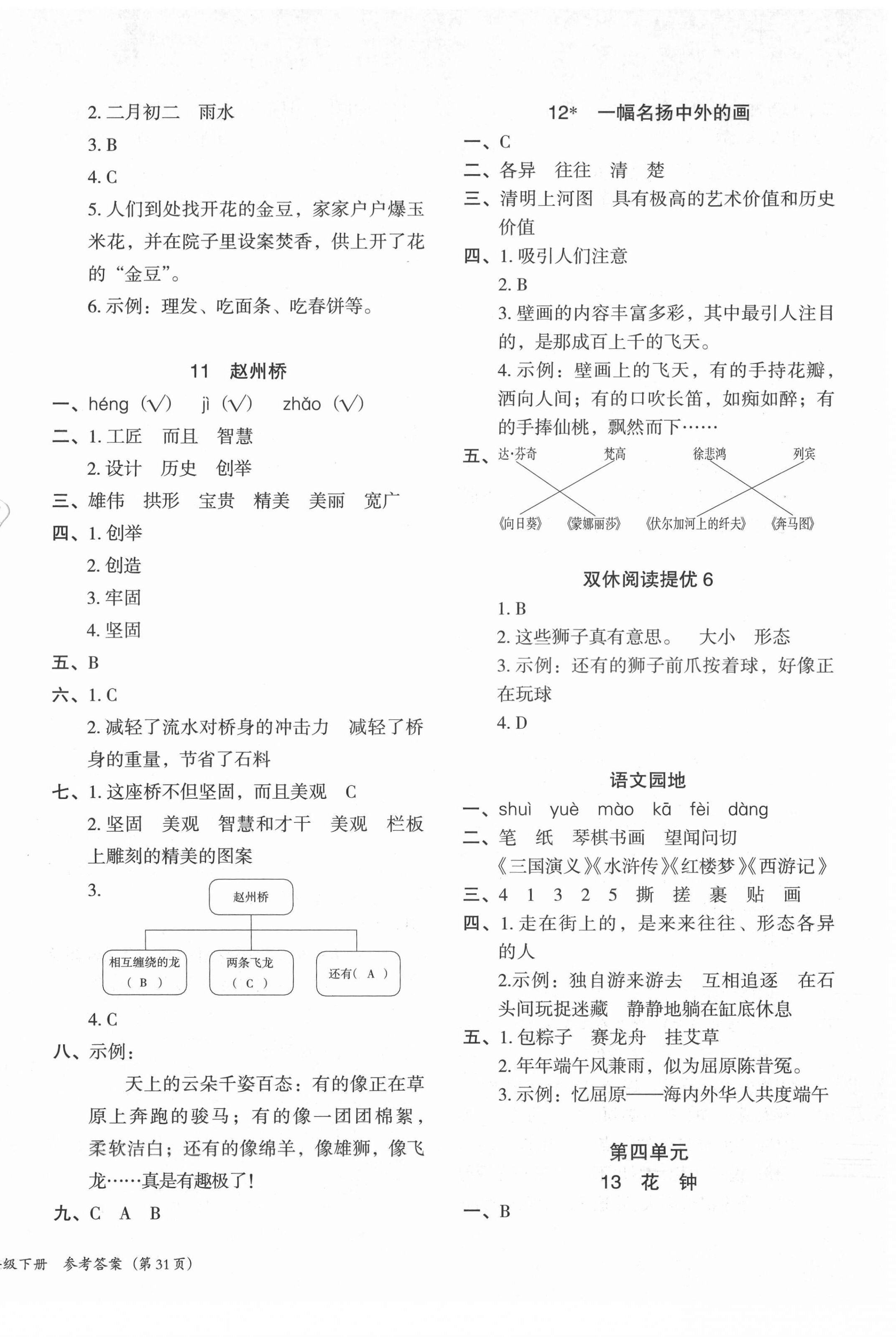 2021年木頭馬分層課課練三年級(jí)語(yǔ)文下冊(cè)部編版福建專版 第6頁(yè)