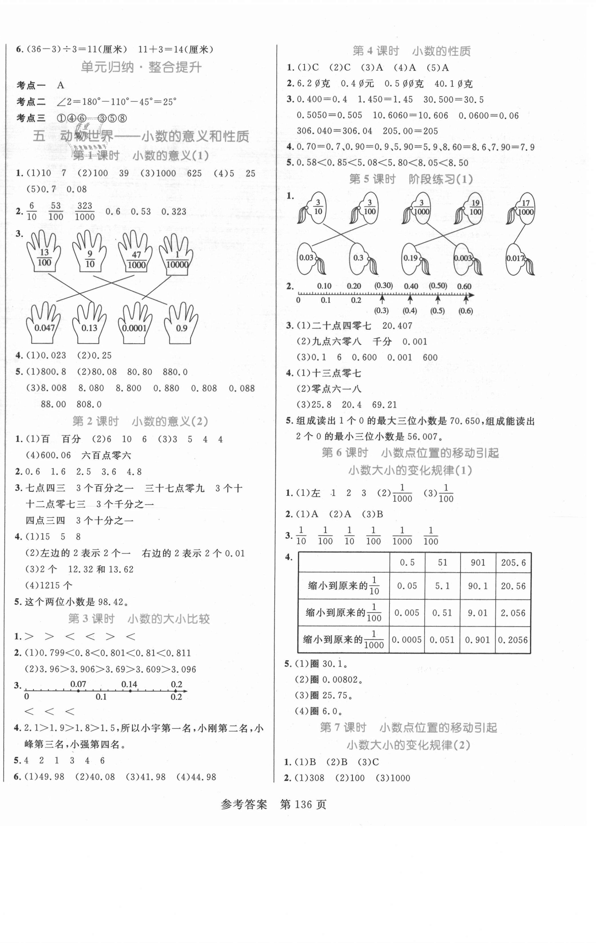 2021年黃岡名師天天練四年級(jí)數(shù)學(xué)下冊(cè)青島版 第4頁