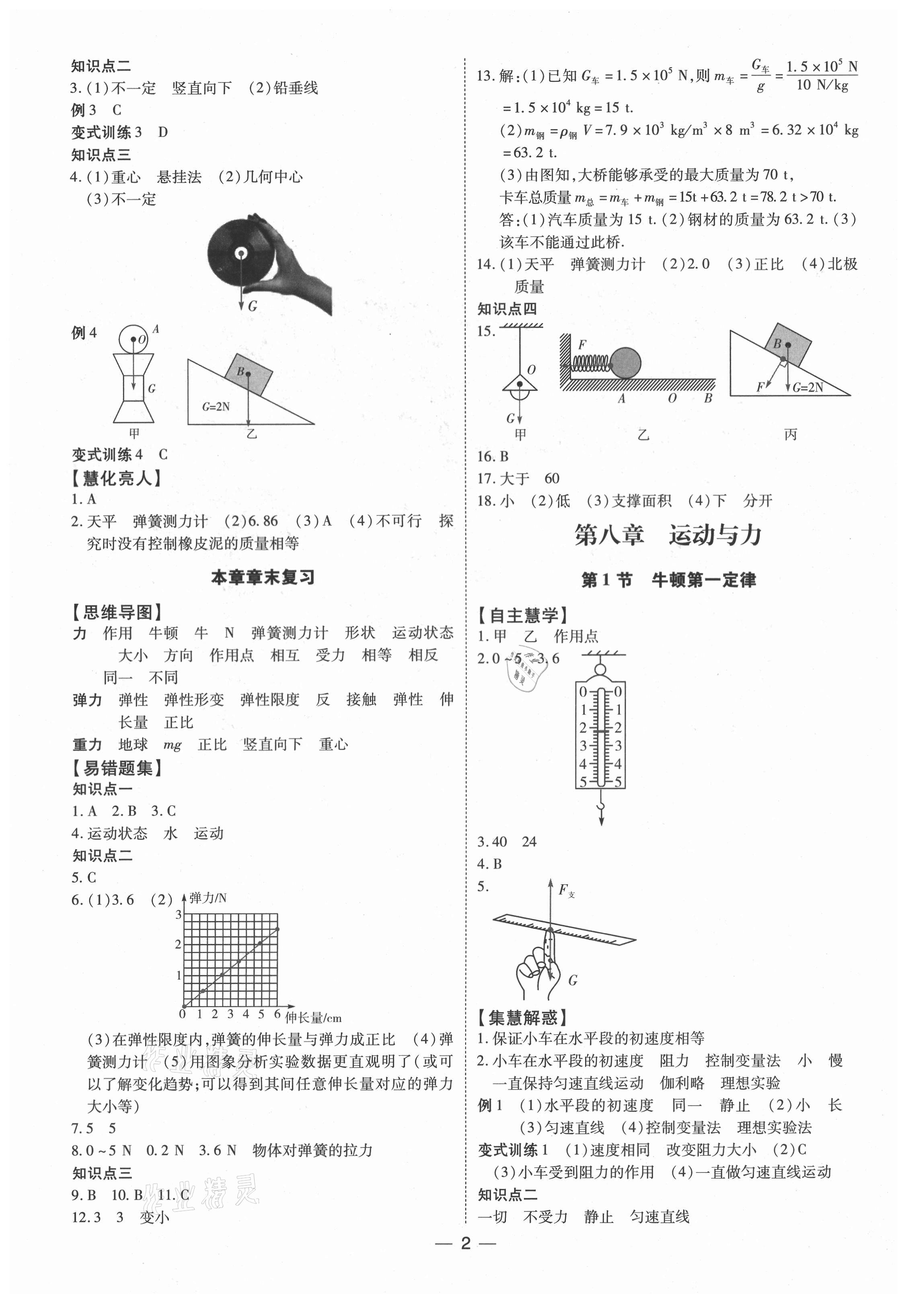 2021年同步經典學案八年級物理下冊 第2頁