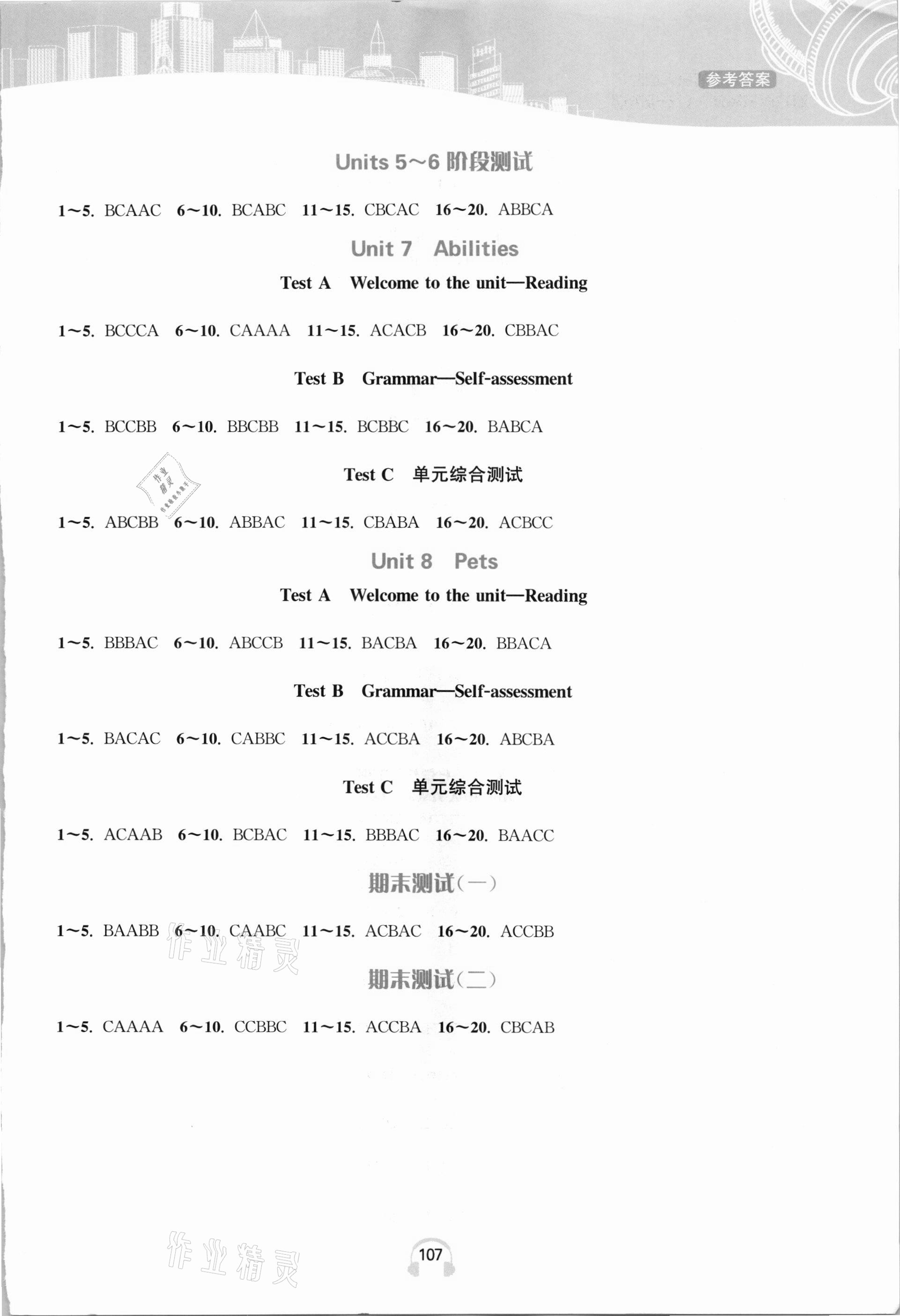 2021年江蘇省初中英語人機對話聽力滿分特訓七年級下冊譯林版提優版 參考答案第3頁