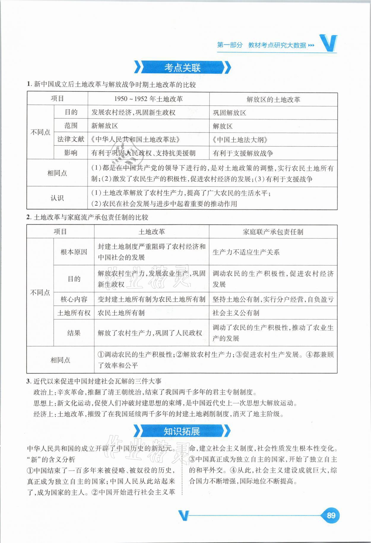 2021年大數(shù)據(jù)學(xué)業(yè)考評(píng)中考必備歷史山西專版 參考答案第89頁(yè)