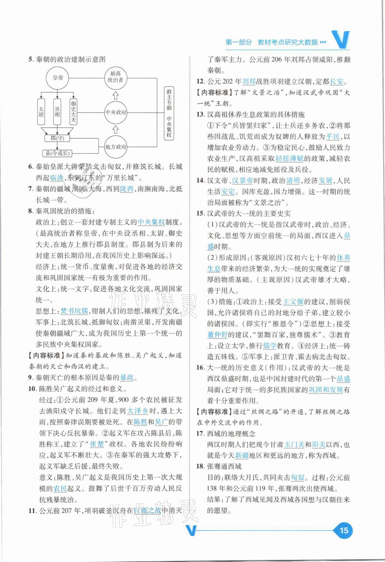 2021年大數(shù)據(jù)學業(yè)考評中考必備歷史山西專版 參考答案第15頁