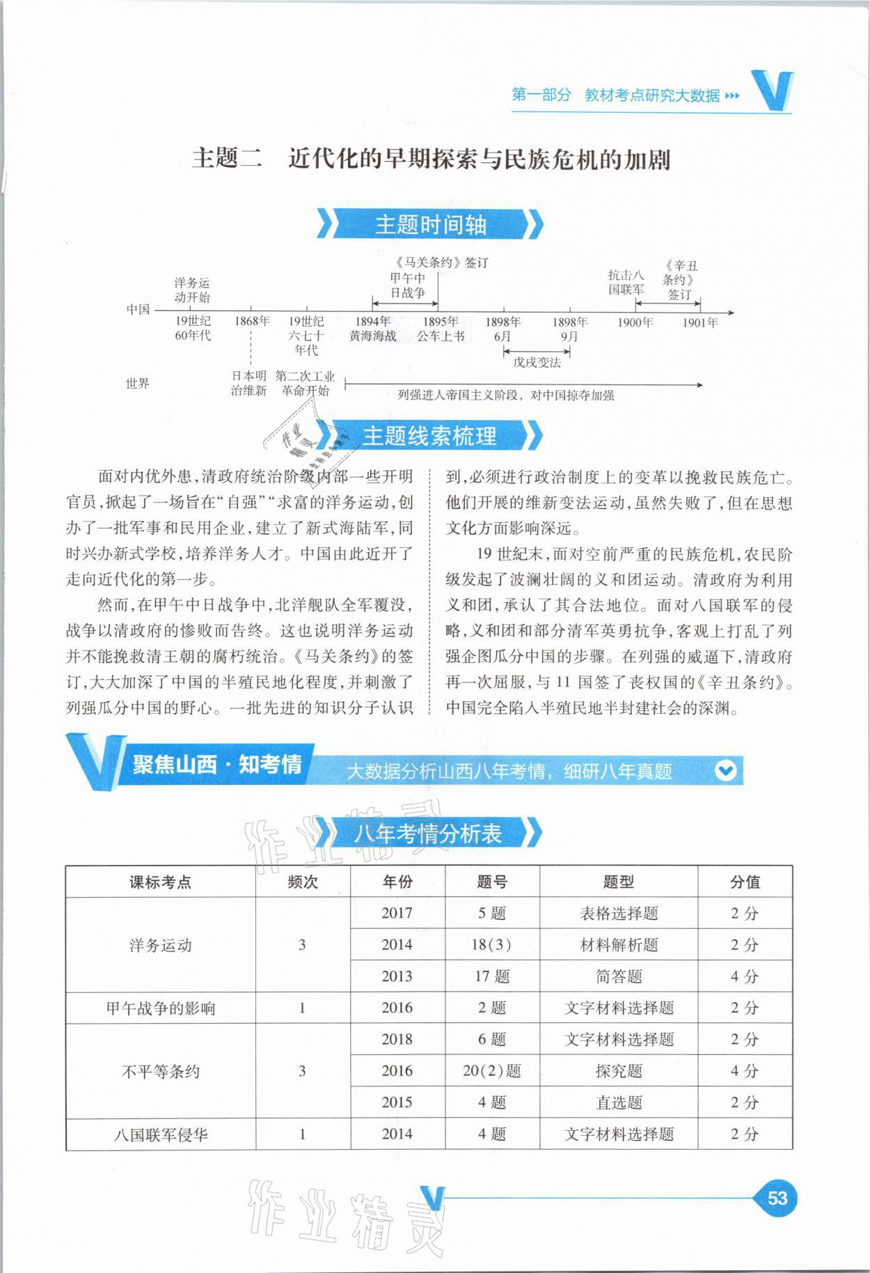 2021年大數(shù)據(jù)學(xué)業(yè)考評(píng)中考必備歷史山西專版 參考答案第53頁