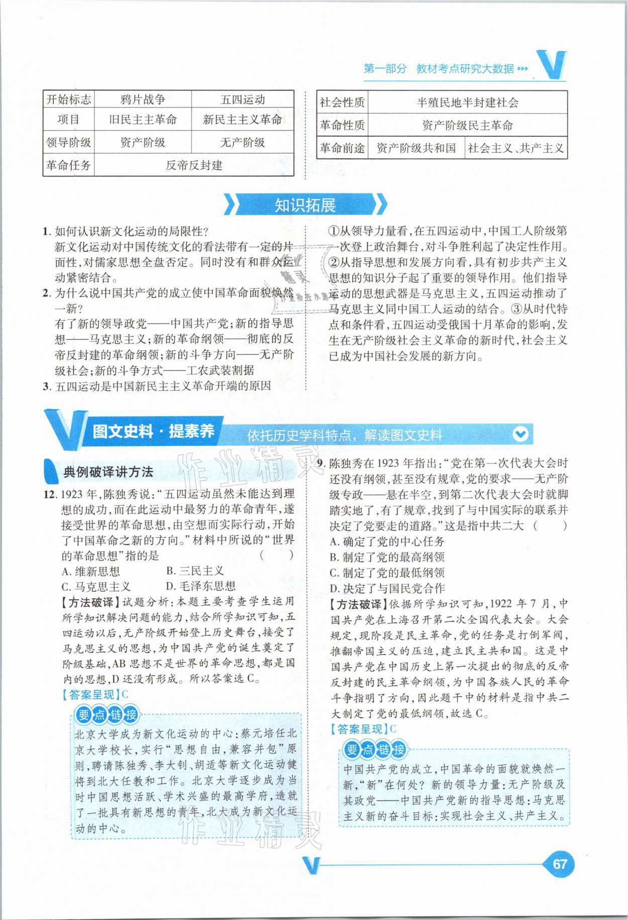 2021年大數(shù)據(jù)學(xué)業(yè)考評(píng)中考必備歷史山西專版 參考答案第67頁(yè)