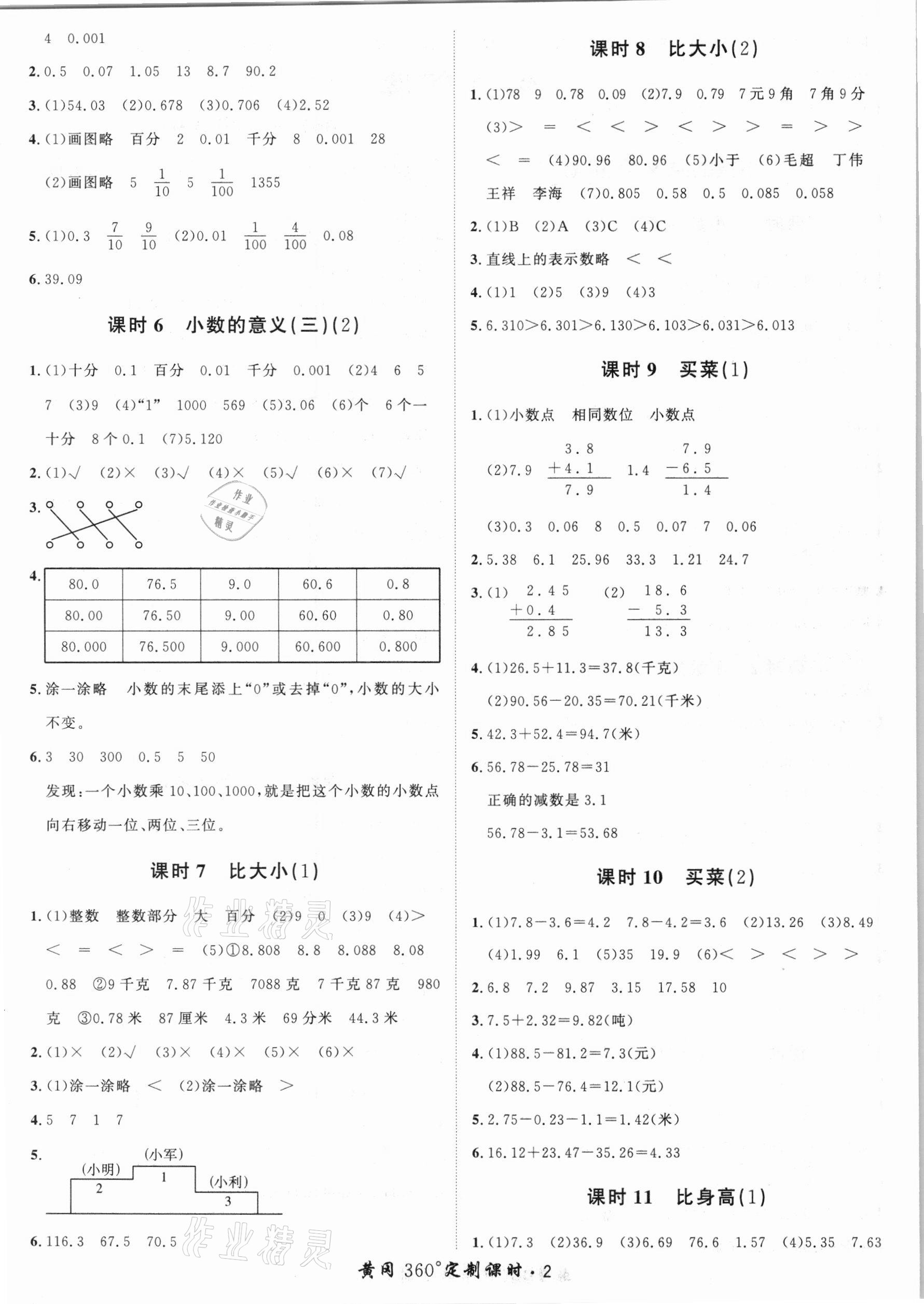 2021年黃岡360定制課時四年級數(shù)學(xué)下冊北師大版 第2頁