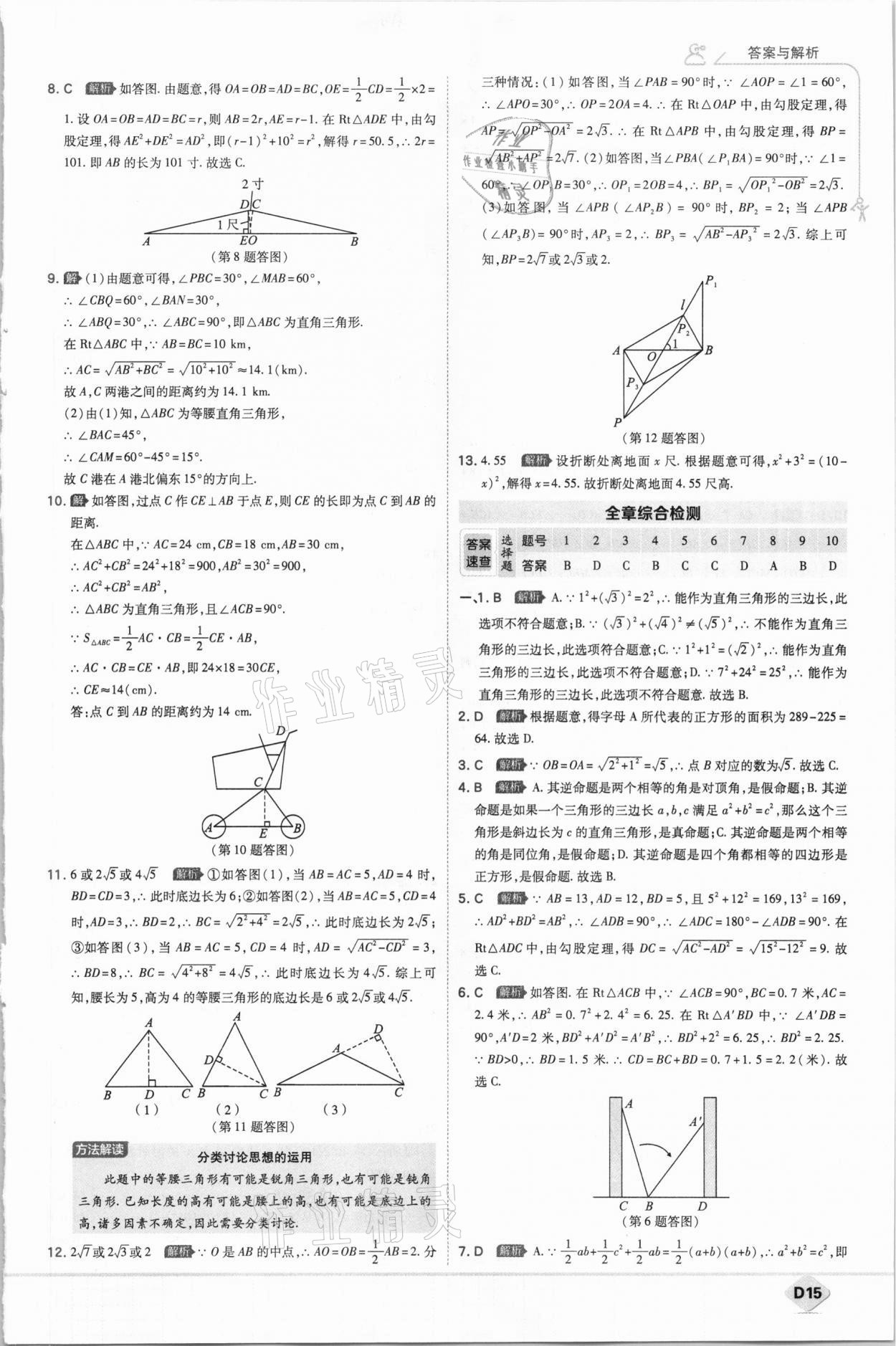 2021年少年班初中数学八年级下册人教版 参考答案第15页