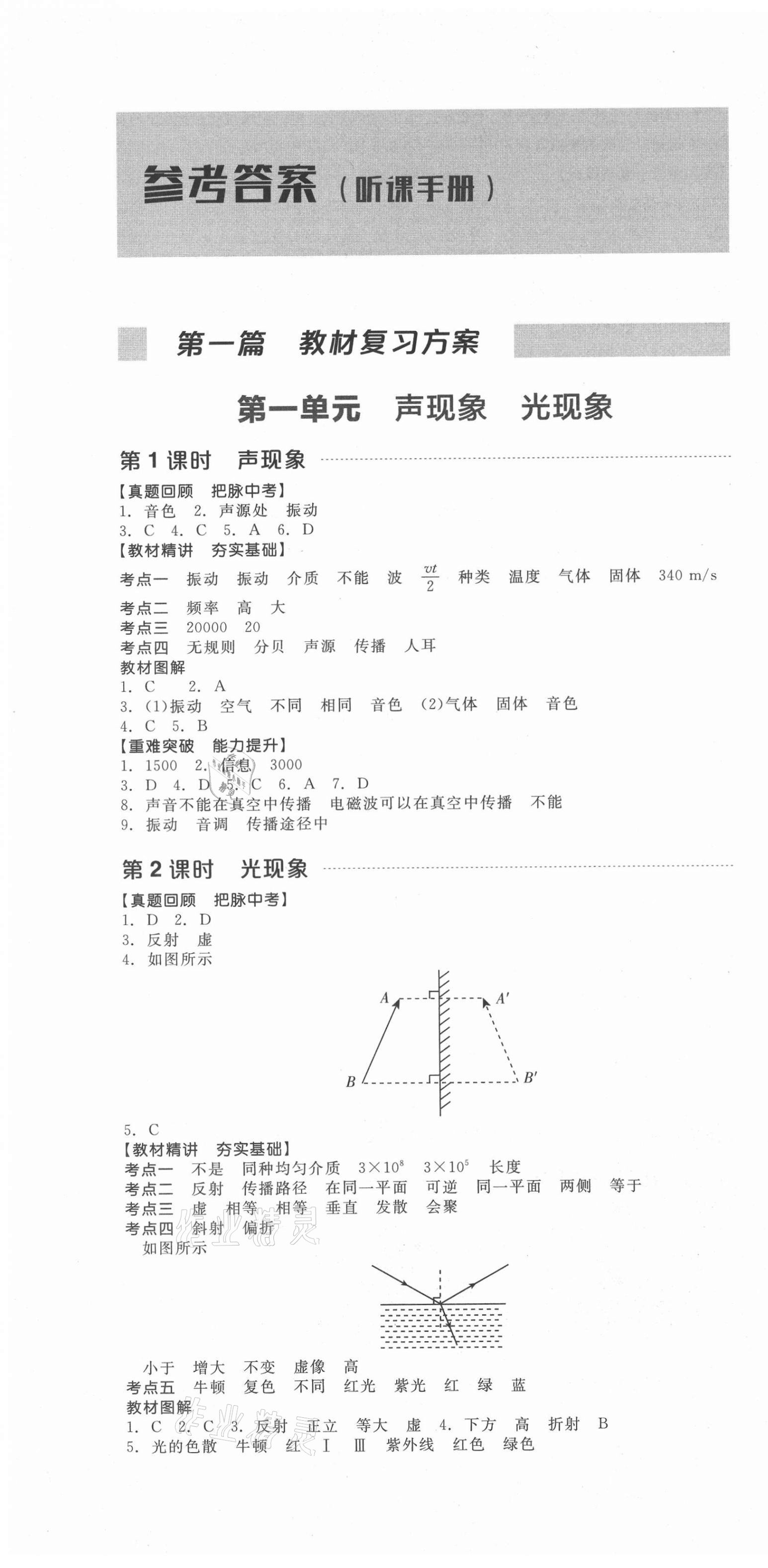 2021年全品中考復習方案物理甘肅專版 第1頁