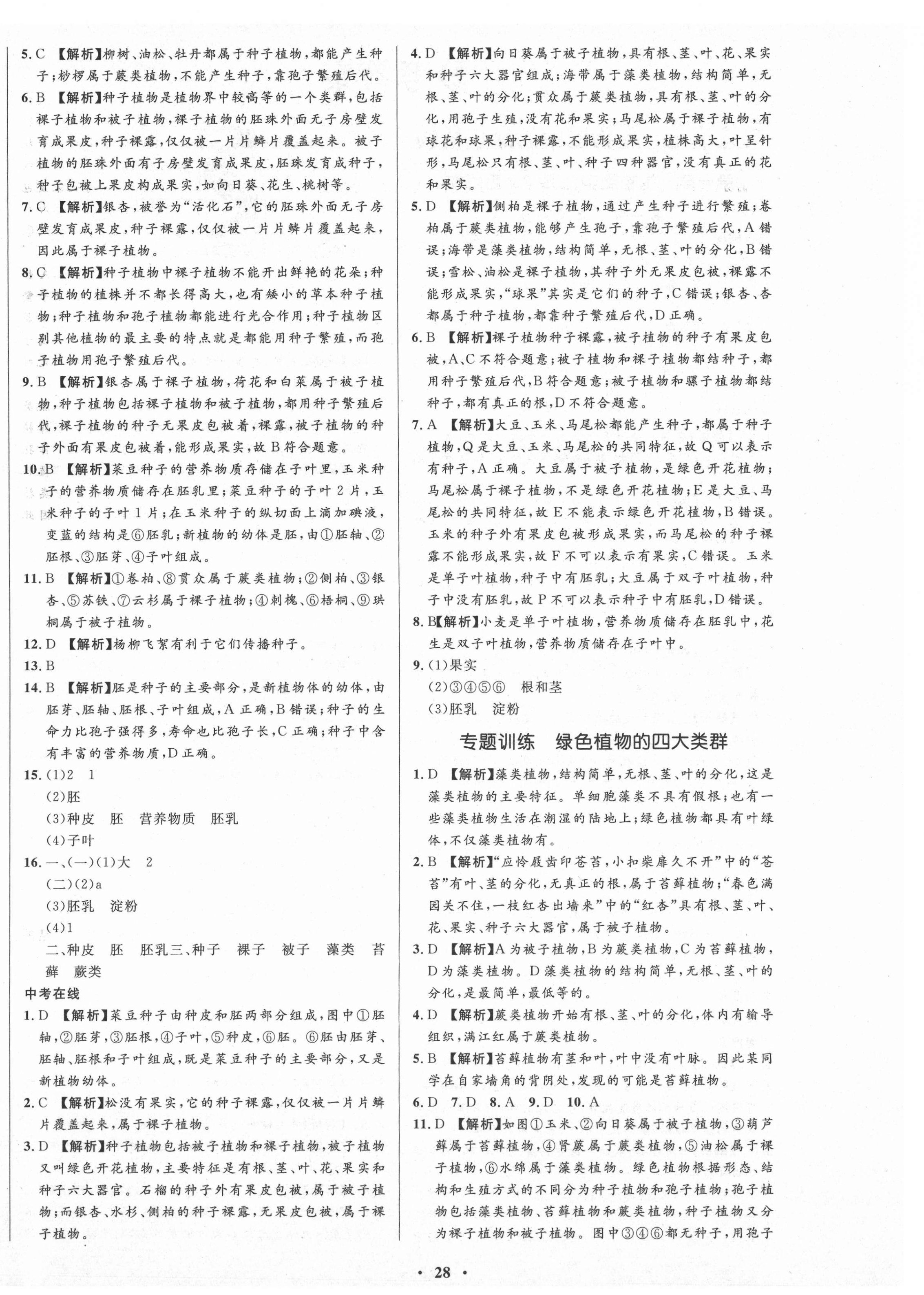 2021年天梯学案初中同步新课堂六年级生物下册鲁科版54制 第4页