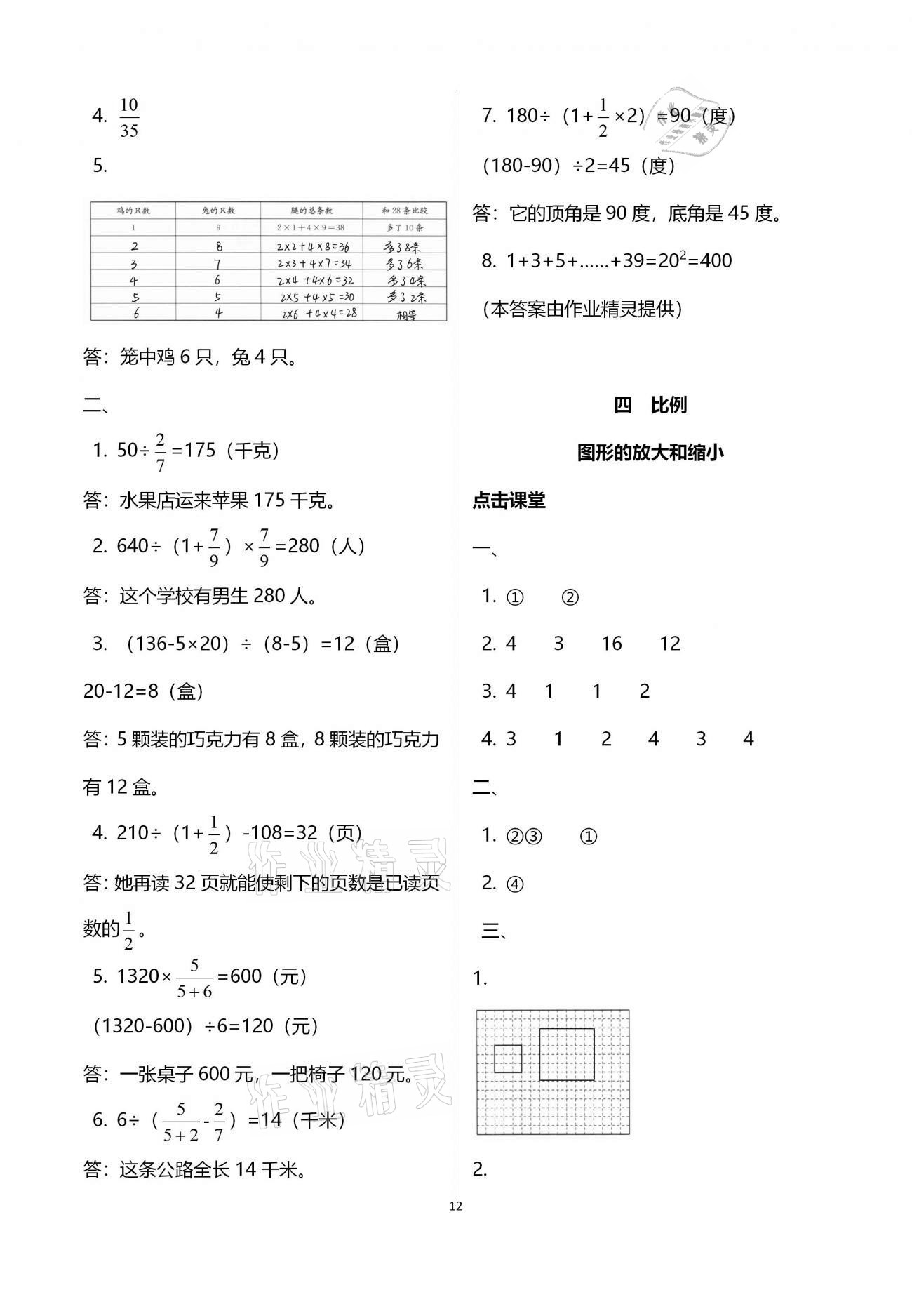 2021年课本配套练习六年级数学下册苏教版 第12页