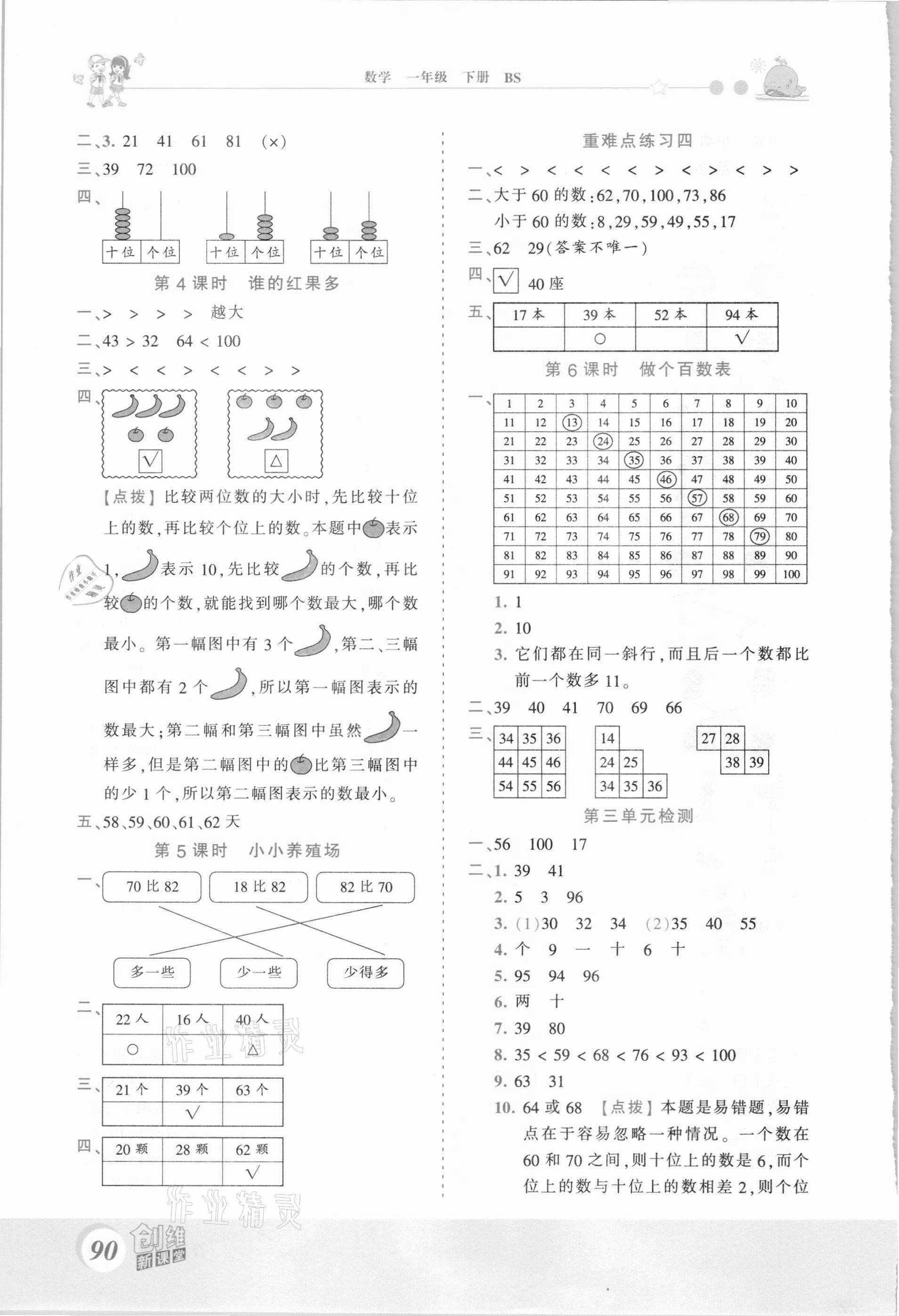 2021年創(chuàng)維新課堂一年級(jí)數(shù)學(xué)下冊(cè)北師大版 第4頁(yè)