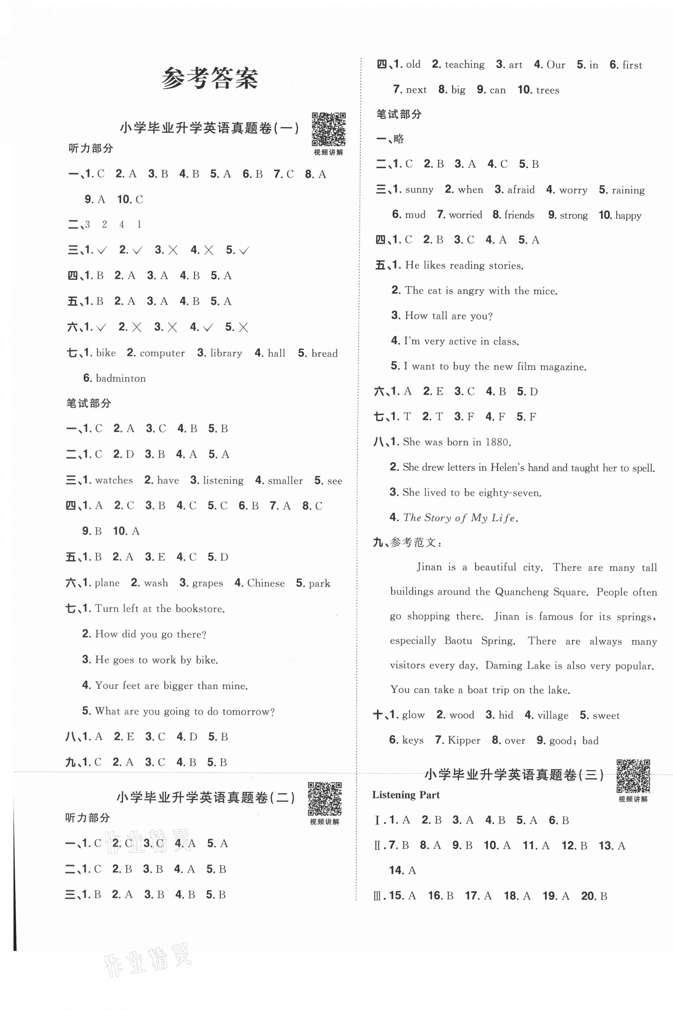 2021年陽光同學(xué)小學(xué)畢業(yè)升學(xué)系統(tǒng)總復(fù)習(xí)英語 第1頁