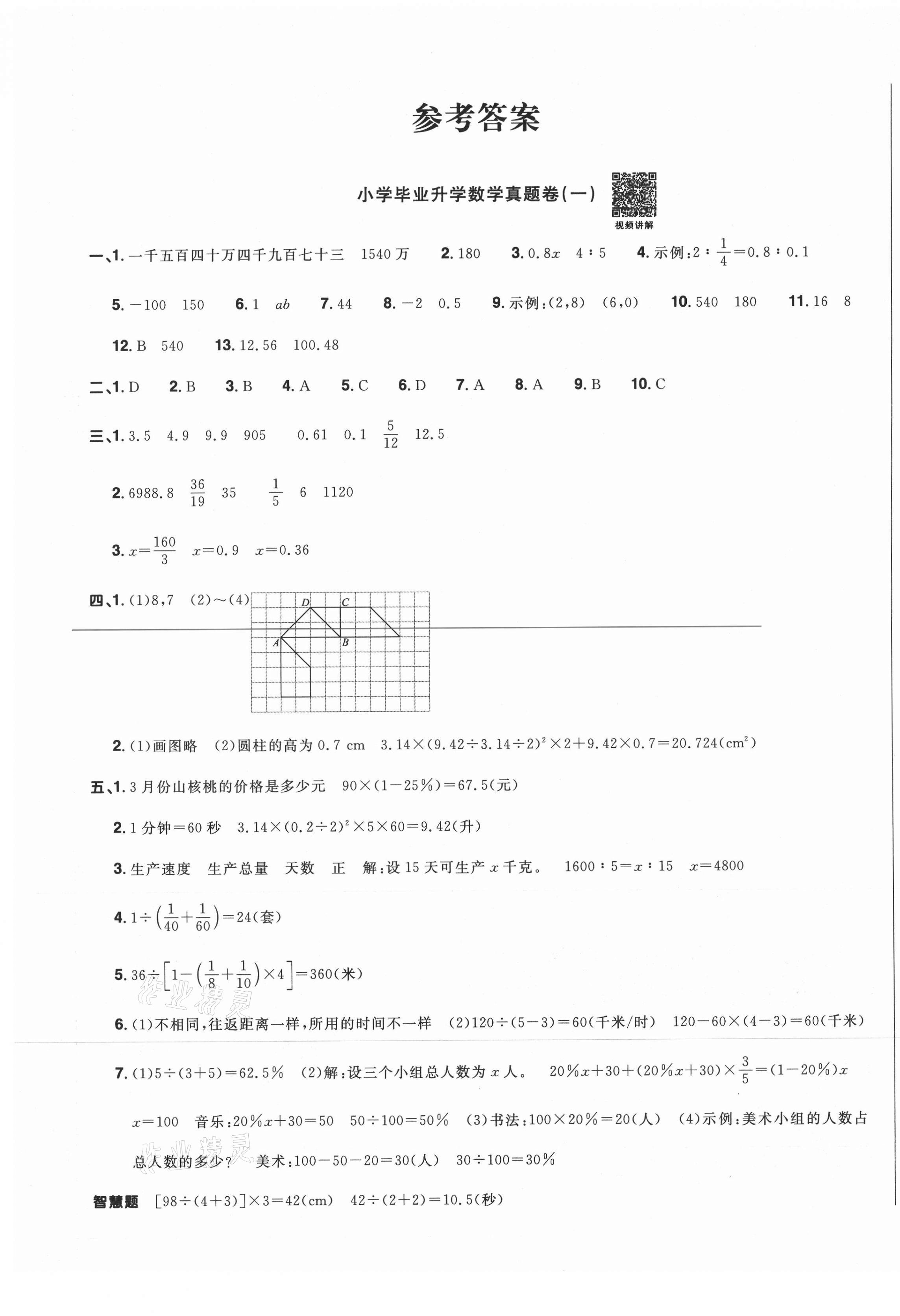 2021年陽光同學(xué)小學(xué)畢業(yè)升學(xué)系統(tǒng)總復(fù)習(xí)數(shù)學(xué) 第1頁