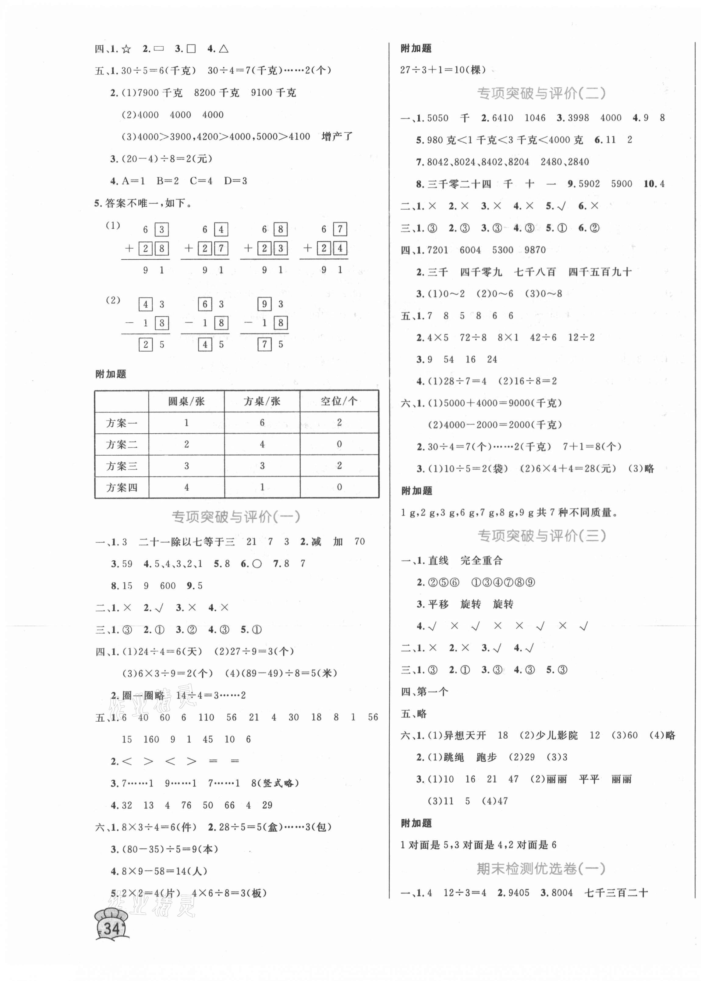 2021年黃岡名卷二年級數(shù)學(xué)下冊人教版濟(jì)寧專版 第3頁