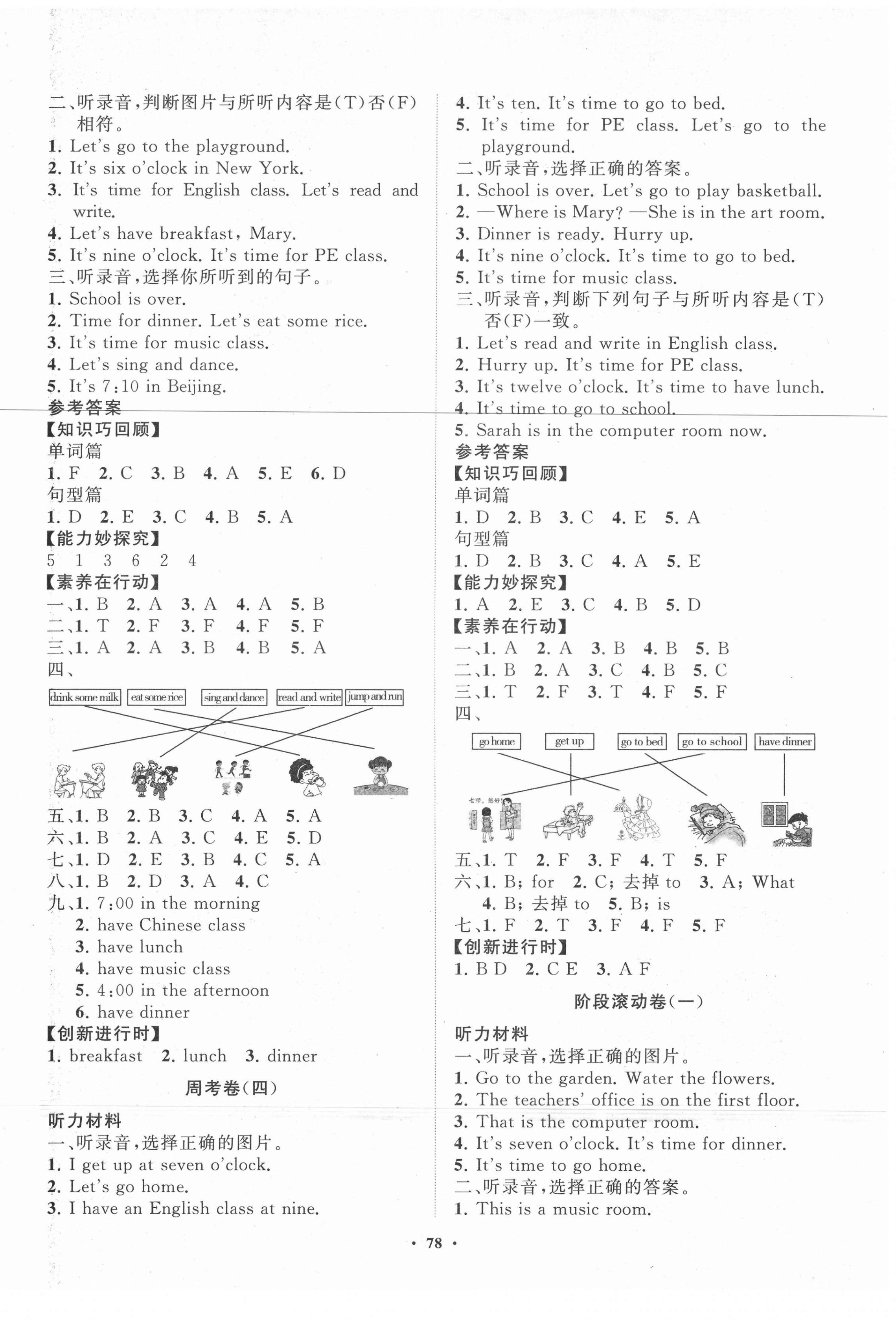 2021年小學(xué)同步練習(xí)冊分層卷四年級(jí)英語下冊人教版 第2頁