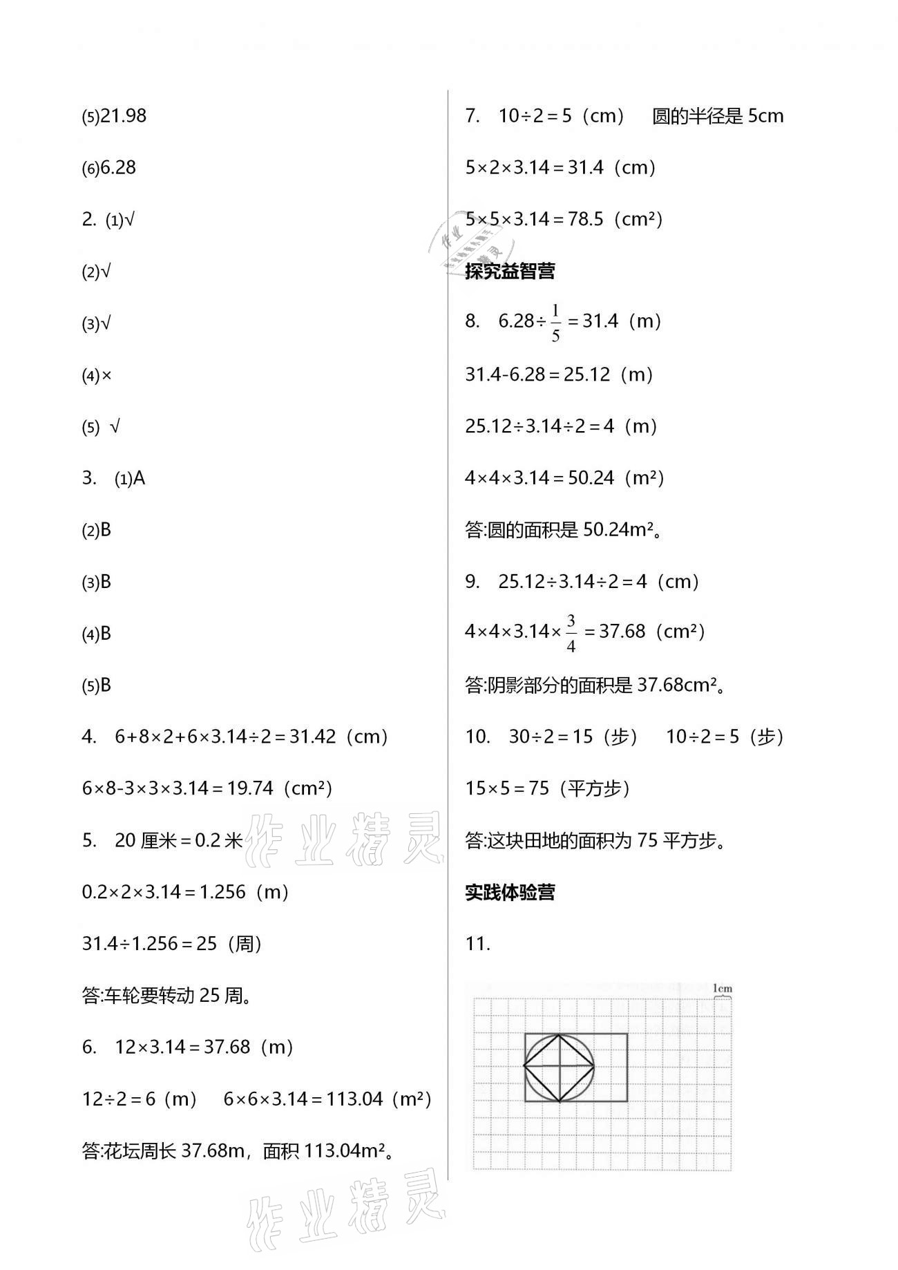 2021年小学同步练习册五年级数学下册青岛版54制青岛出版社 第7页