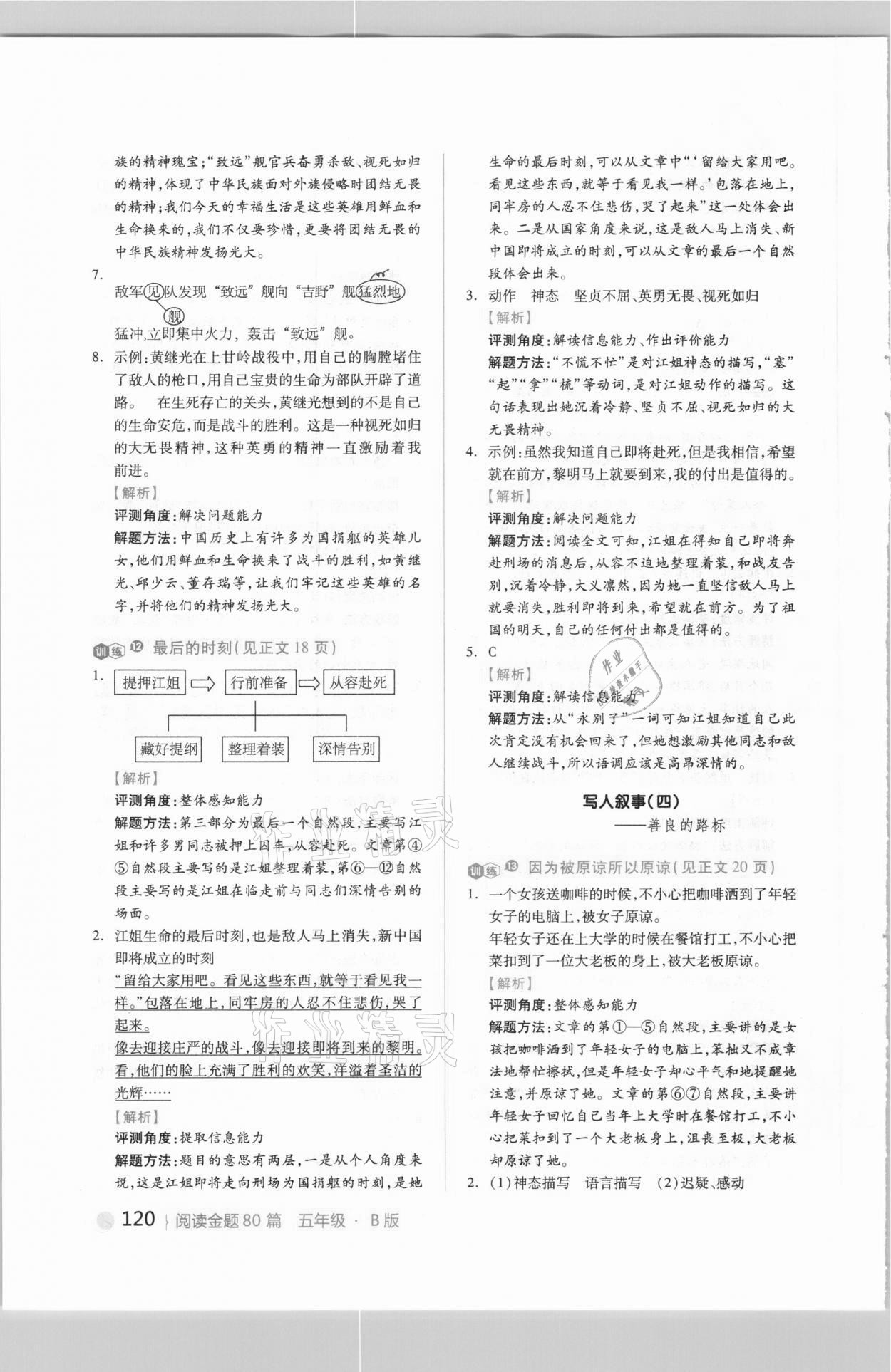 2021年閱讀金題80篇五年級下冊人教版 參考答案第6頁