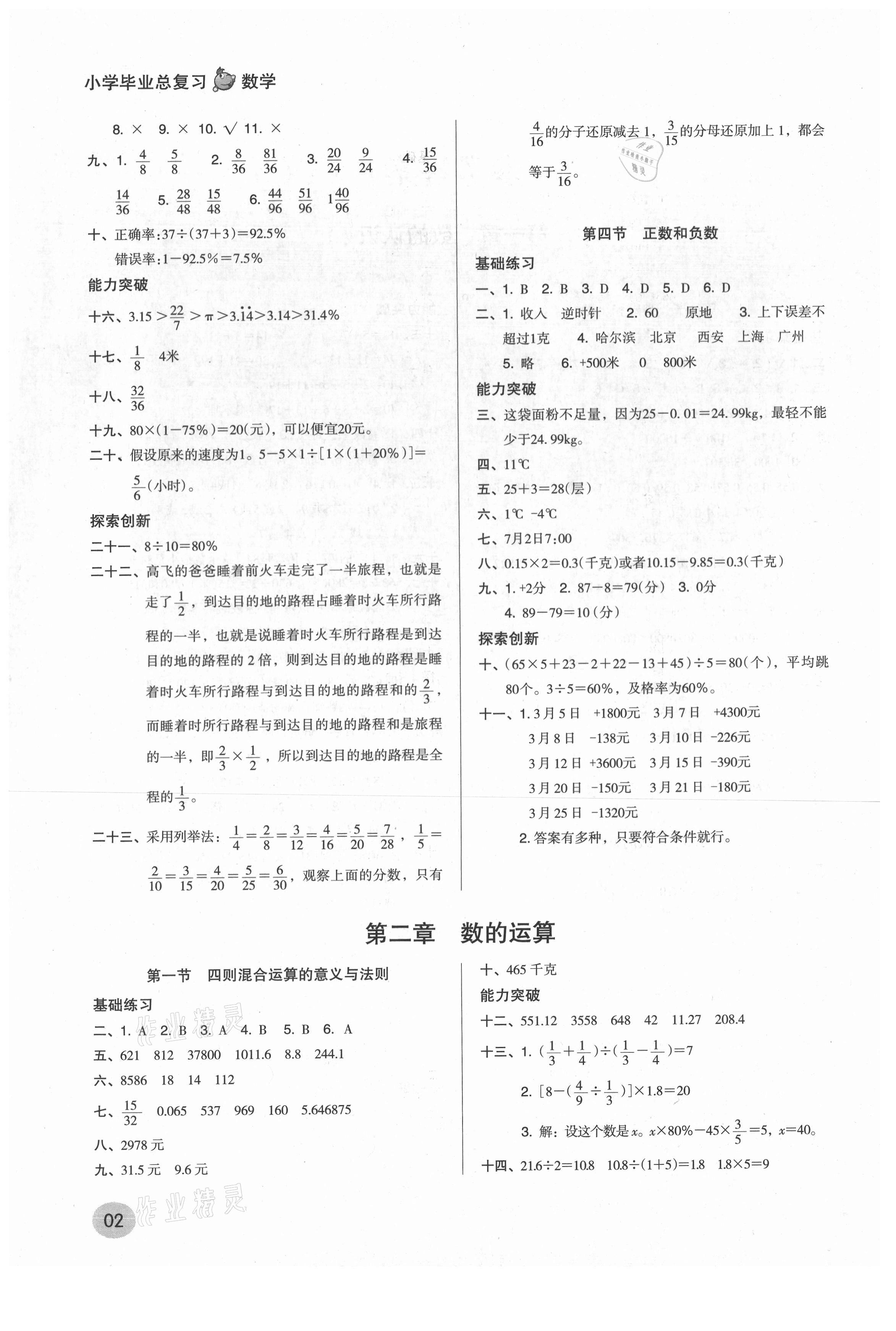 2021年小学毕业总复习数学 第2页