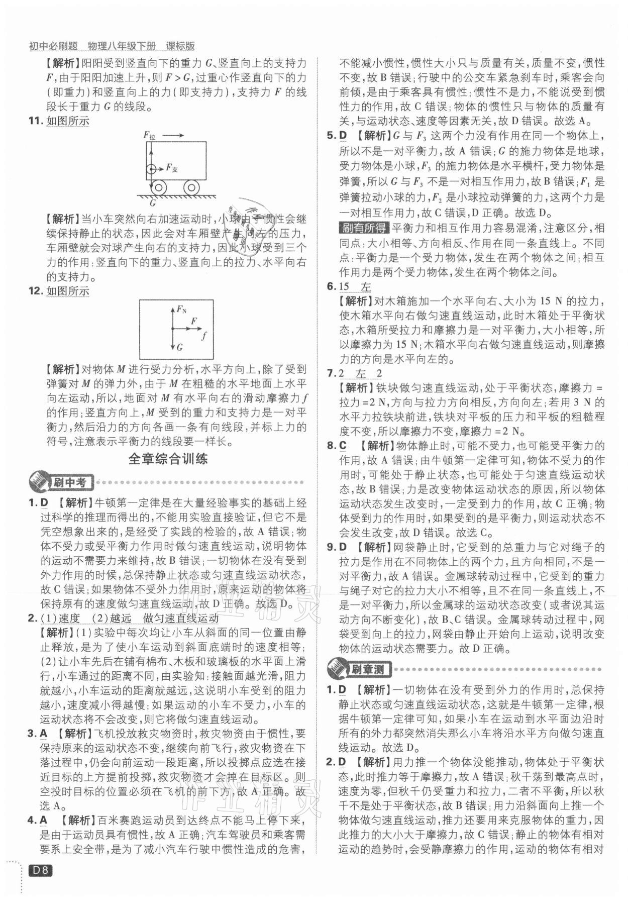 2021年初中必刷題八年級(jí)物理下冊(cè)滬科版 第8頁(yè)