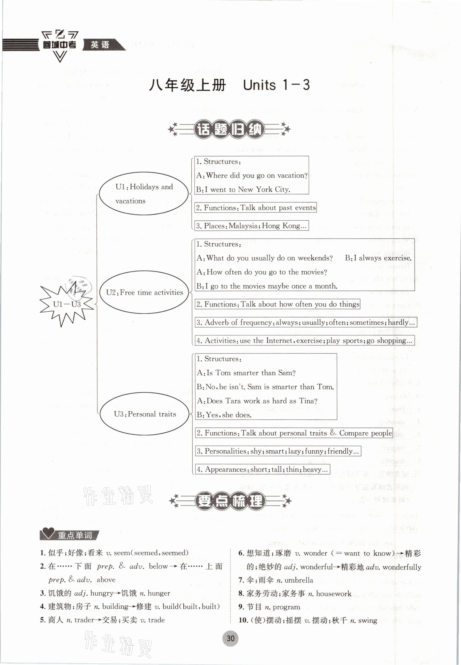 2021年蓉城中考英語 參考答案第30頁