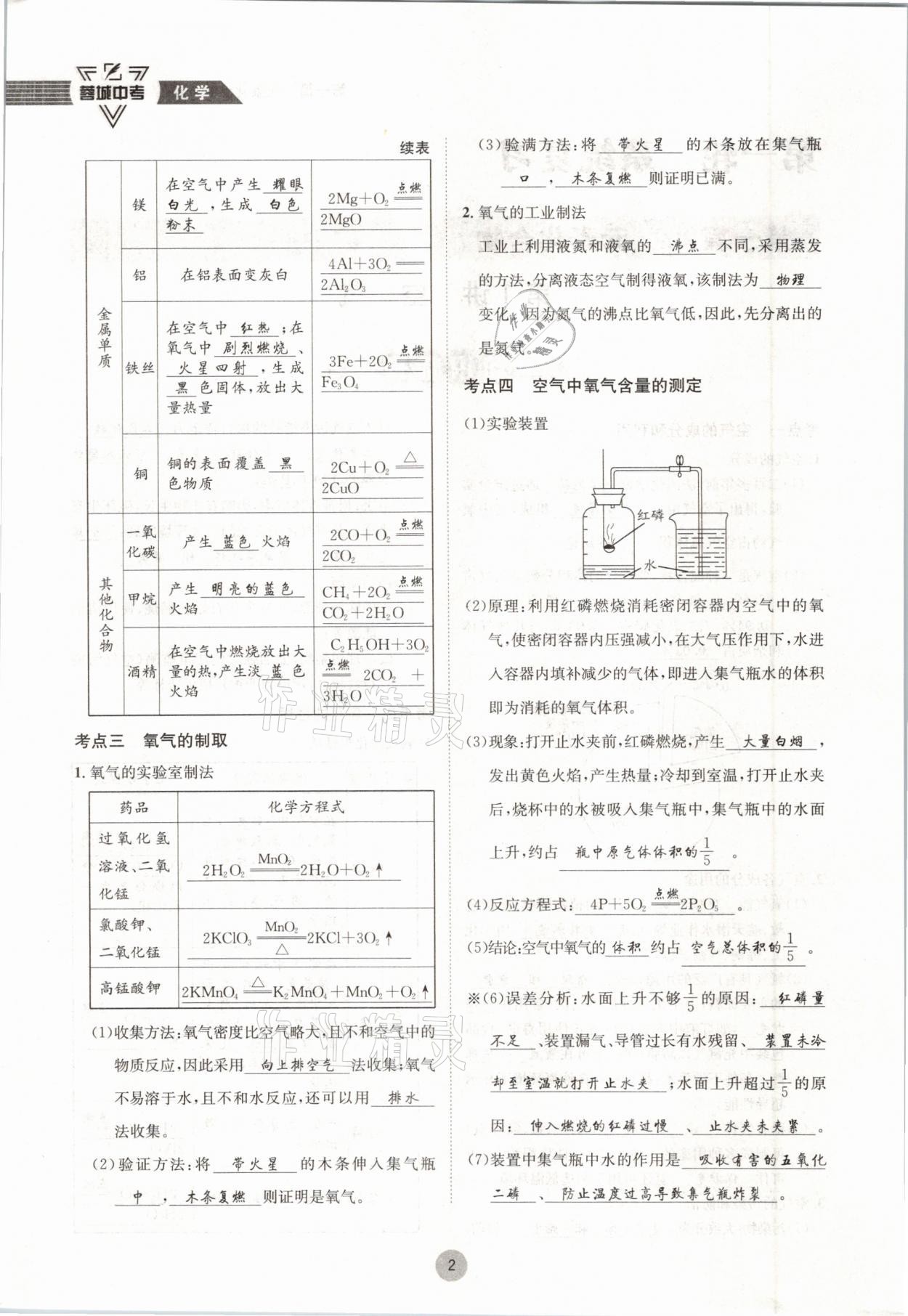 2021年蓉城中考化學(xué) 參考答案第2頁