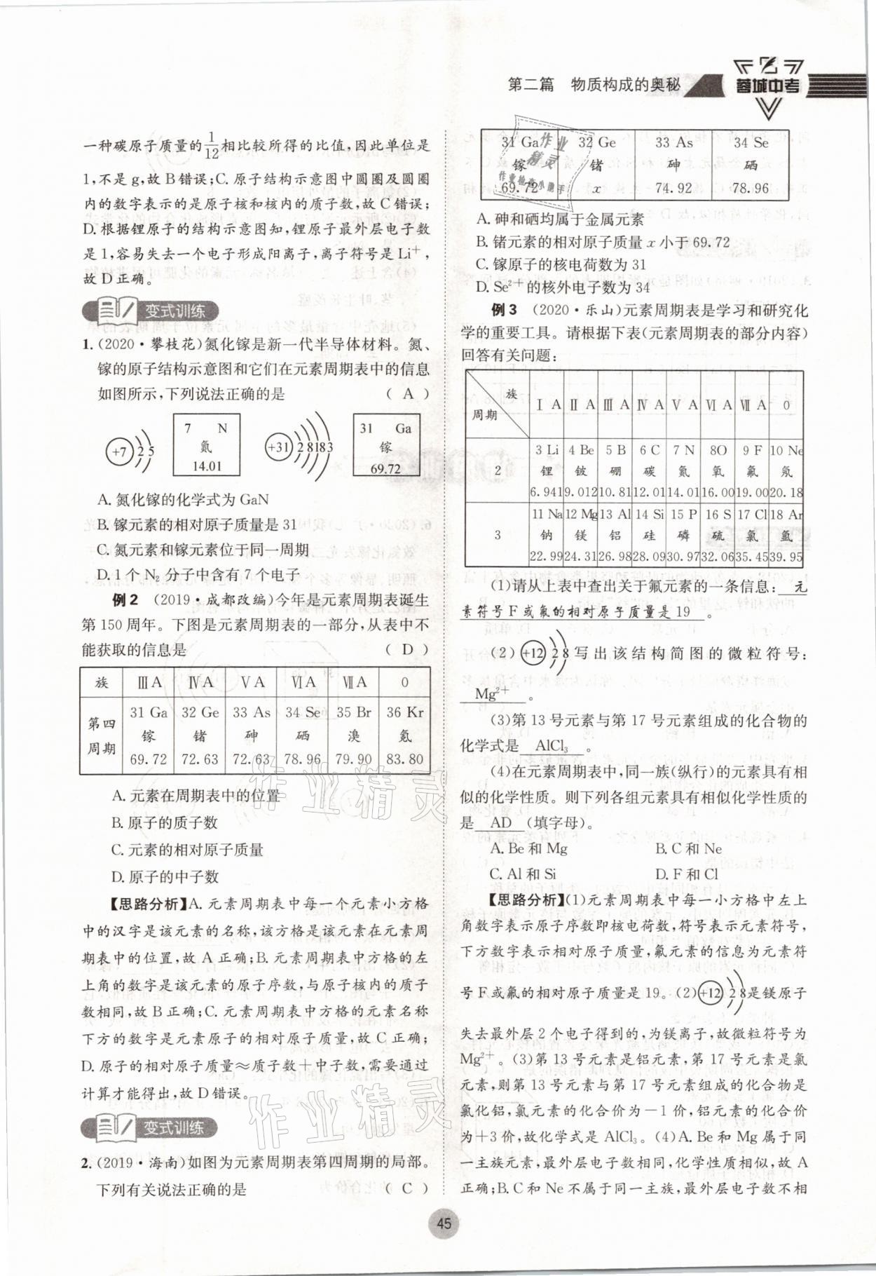 2021年蓉城中考化學 參考答案第45頁