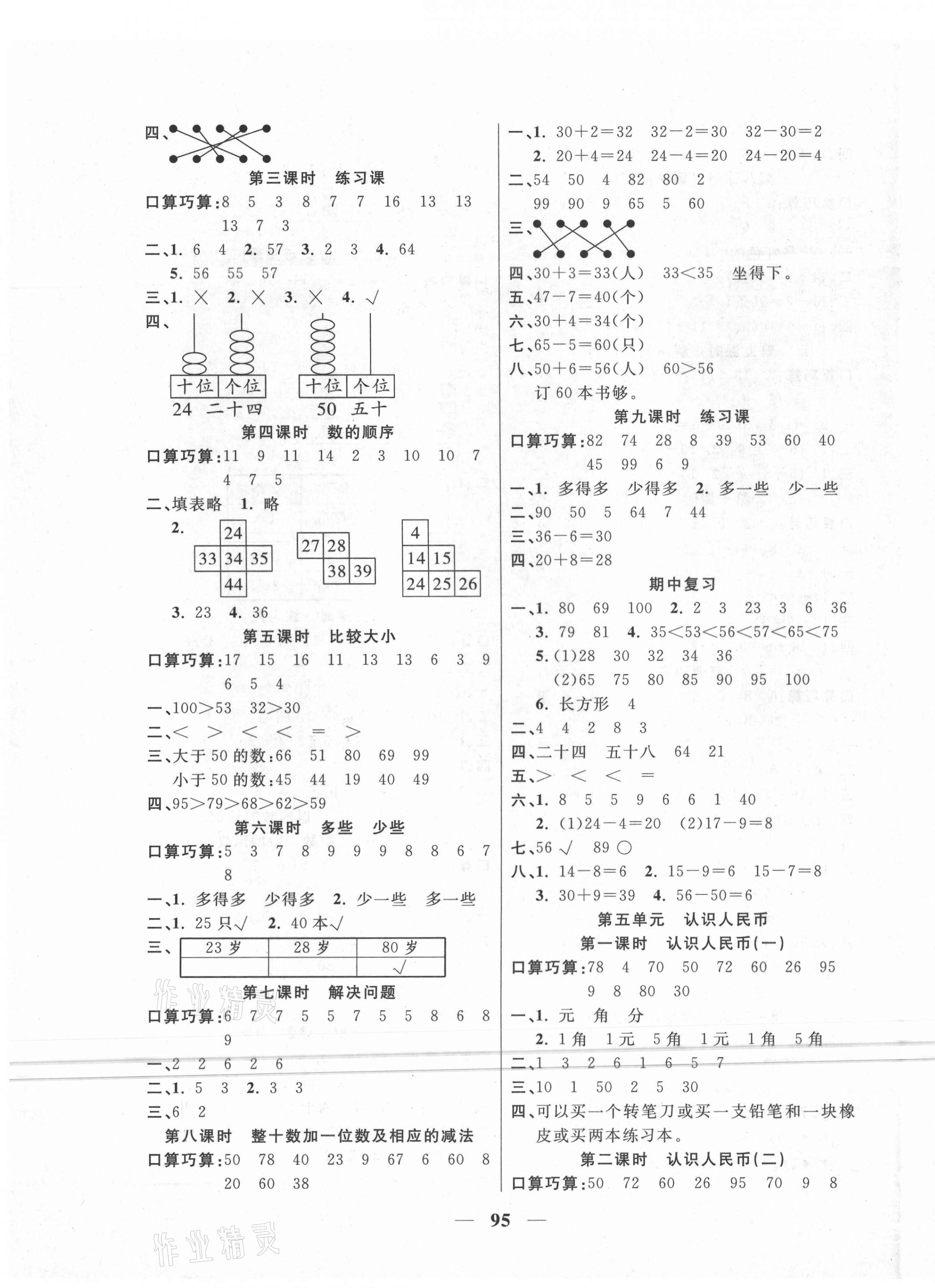 2021年奪冠新課堂隨堂練測(cè)一年級(jí)數(shù)學(xué)下冊(cè)人教版 第3頁(yè)