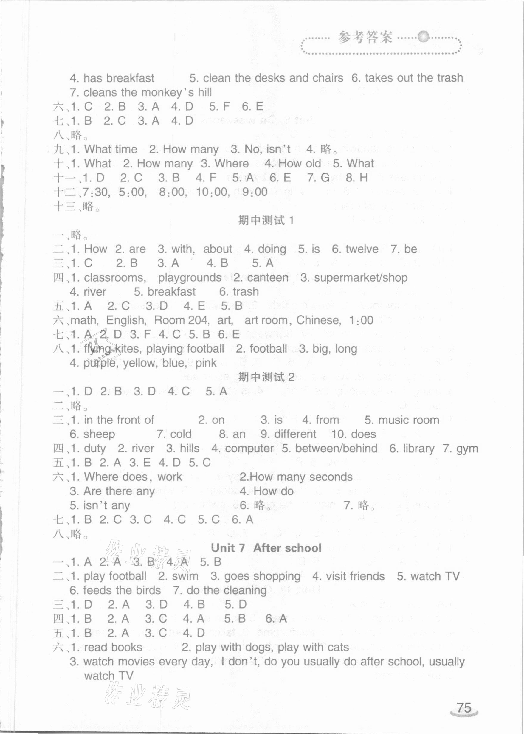 2021年自主学英语五年级下册辽师大版三起 参考答案第3页