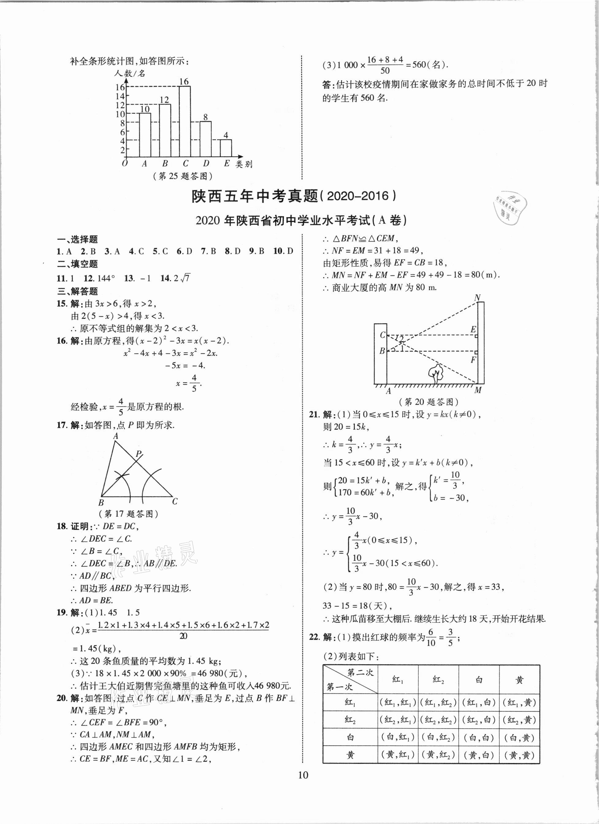 2021年中考总复习全程名卷数学陕西专版&nbsp;第10页