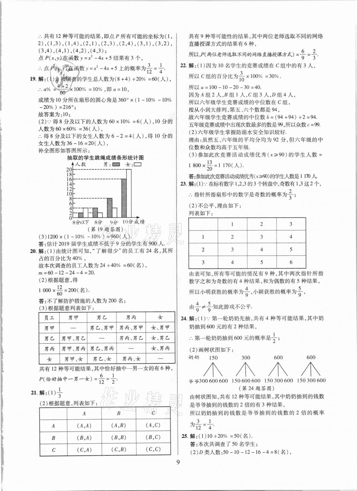 2021年中考总复习全程名卷数学陕西专版&nbsp;第9页