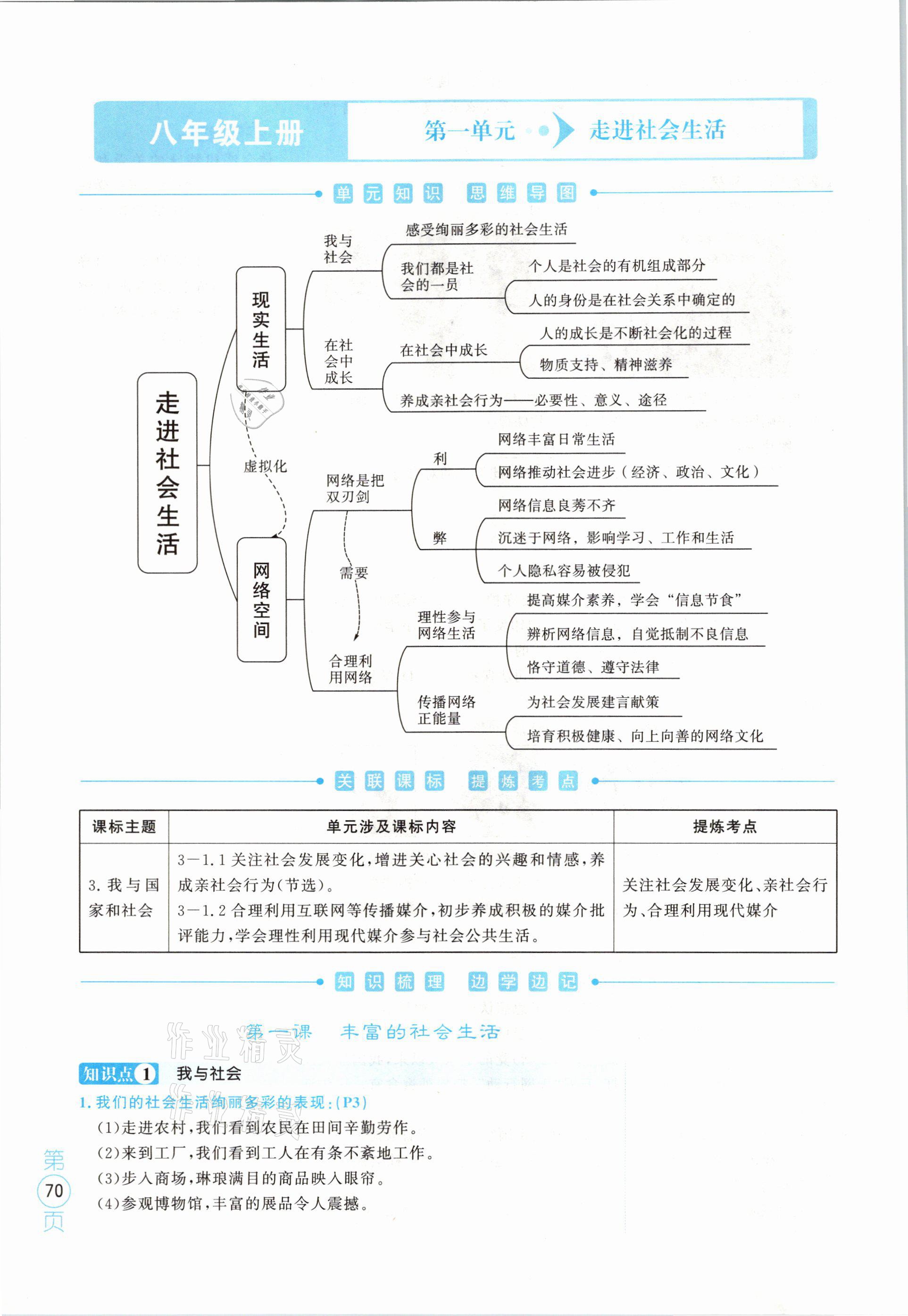 2021年名校密參道德與法治中考安徽專版 參考答案第70頁(yè)