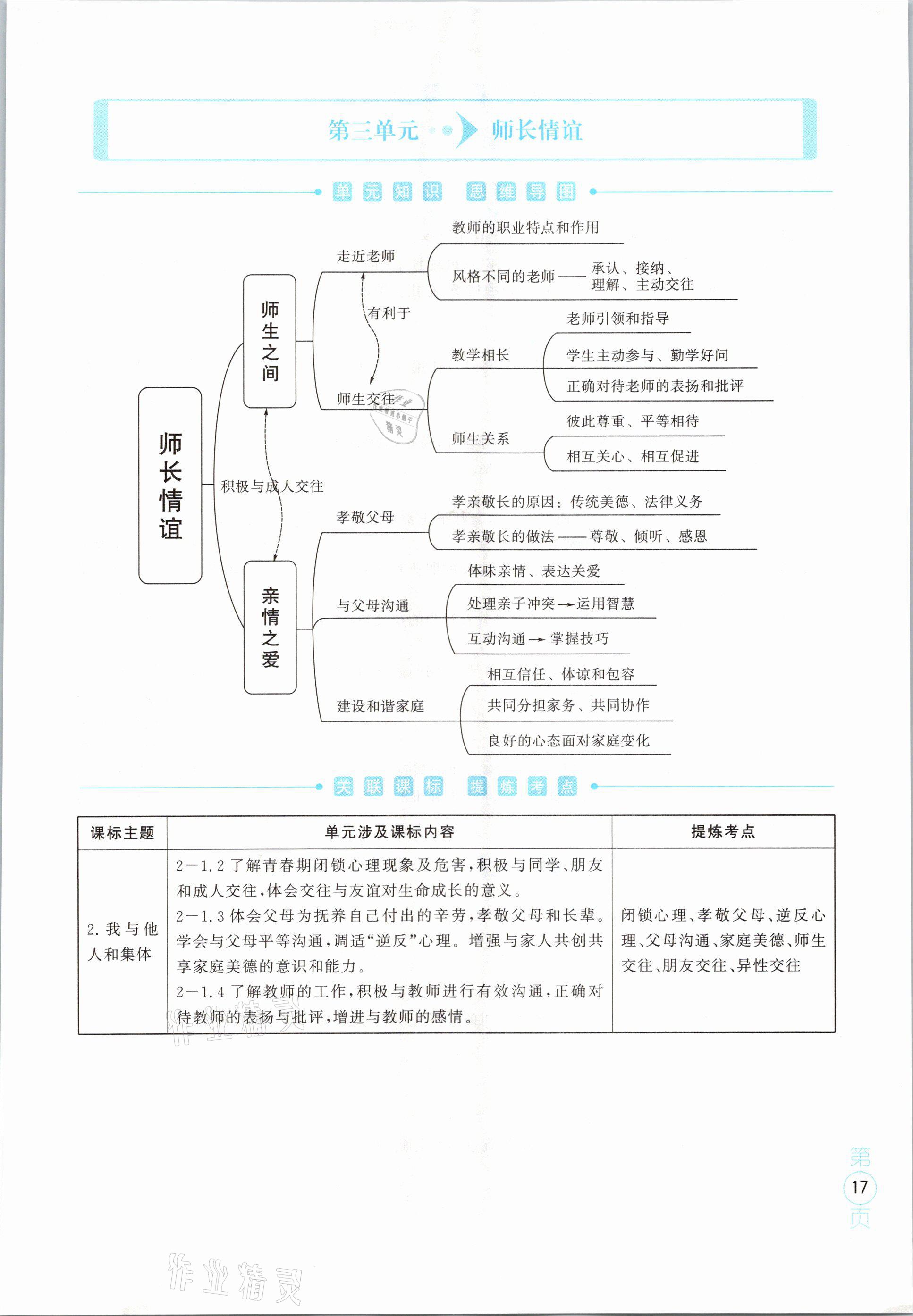 2021年名校密參道德與法治中考安徽專版 參考答案第17頁