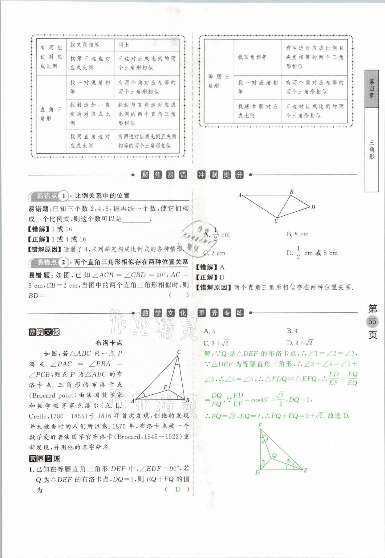 2021年名校密参数学中考安徽专版&nbsp;参考答案第55页