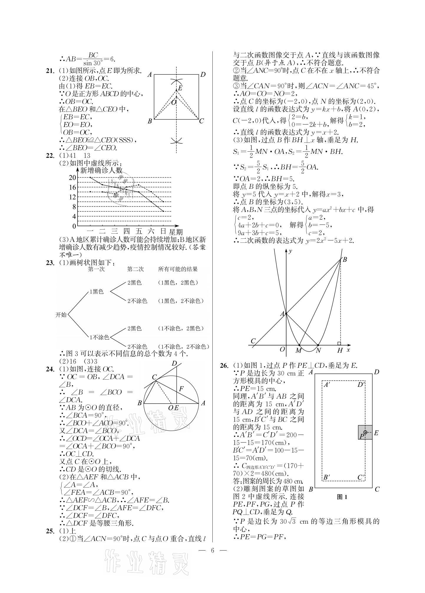 2021年蘇州市中考試卷與模擬精編數(shù)學(xué) 參考答案第6頁(yè)