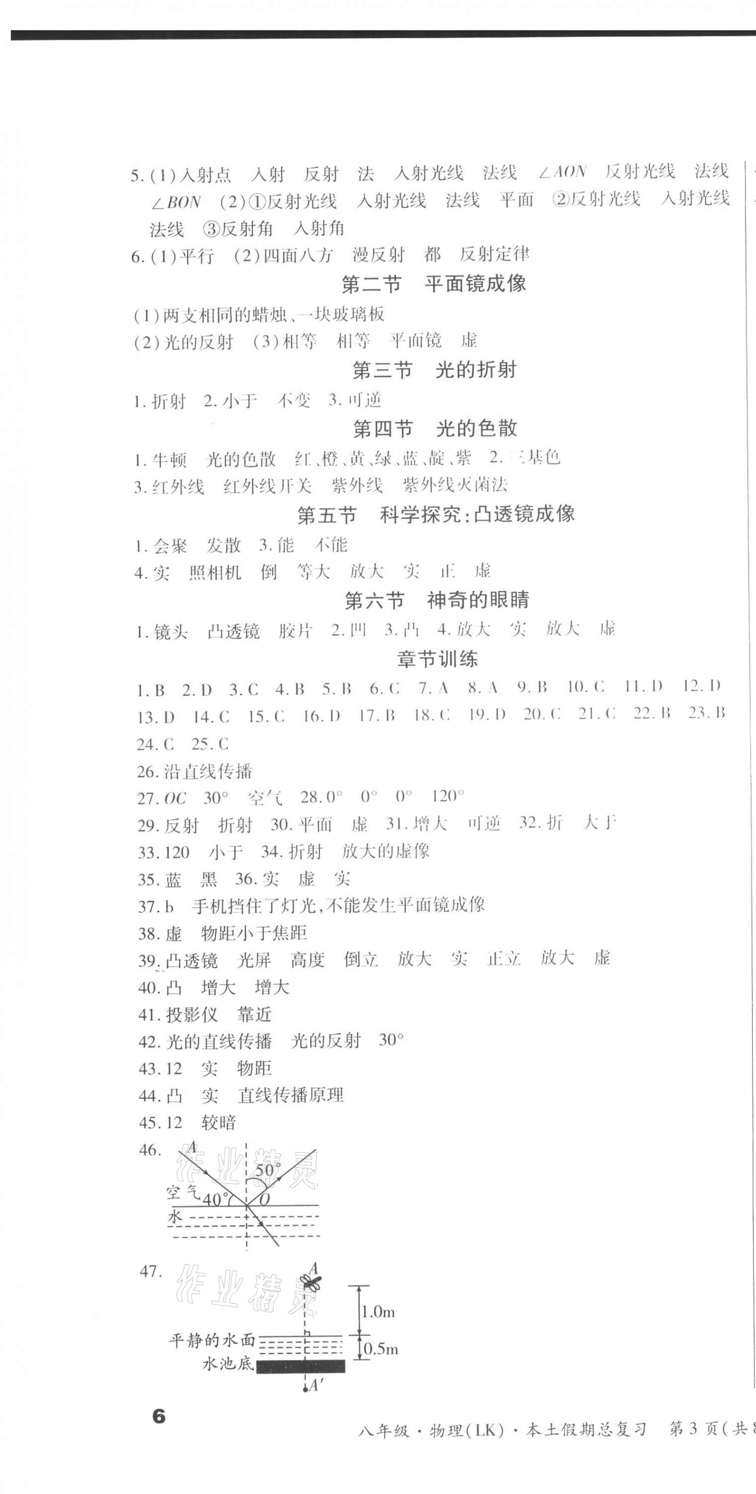 2021年本土假期總復習寒假八年級物理滬粵版 第4頁