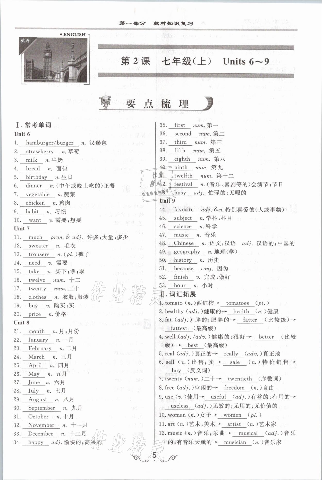 2021年簡易通中考總復(fù)習(xí)英語 參考答案第5頁