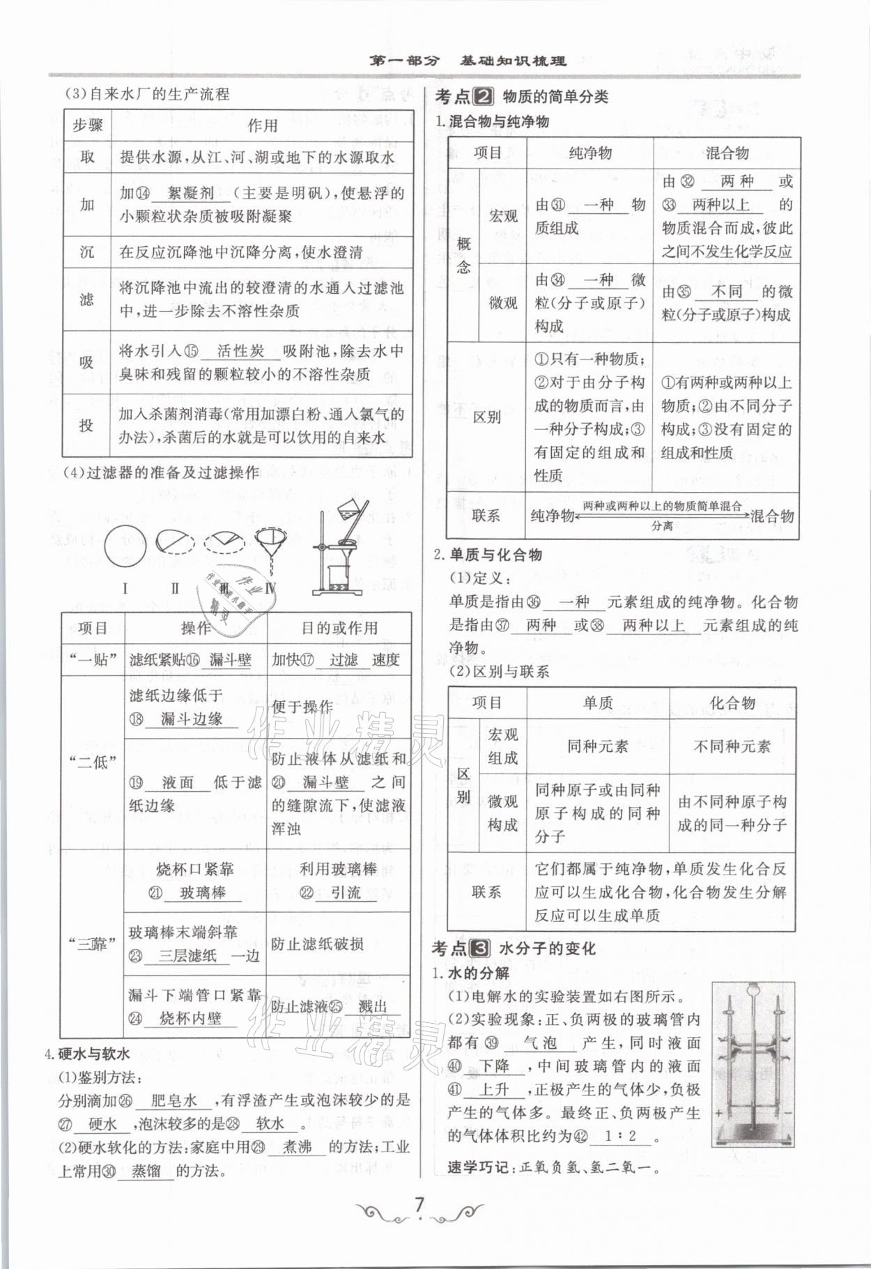 2021年簡易通中考總復(fù)習(xí)化學(xué) 參考答案第7頁