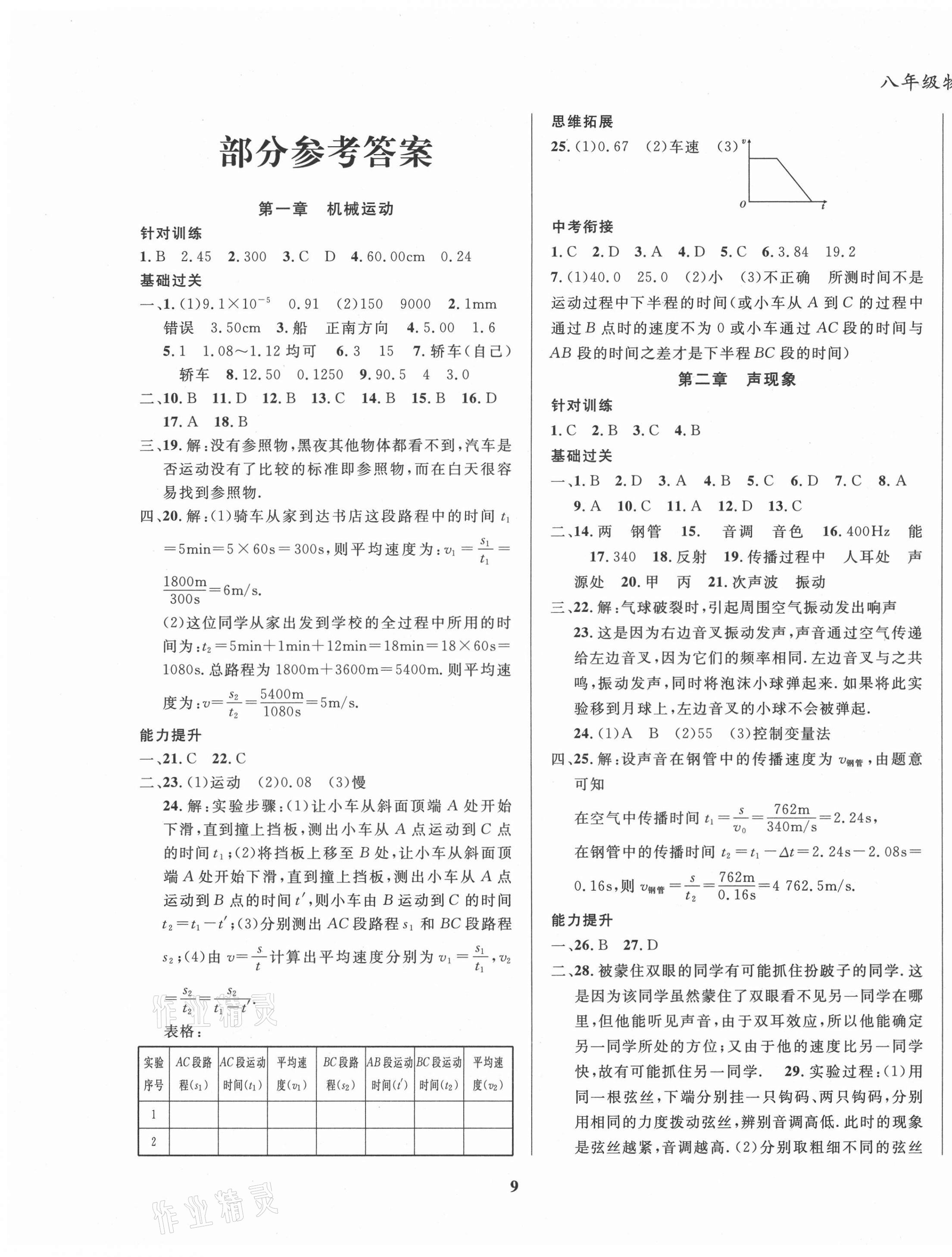 2021年復(fù)習(xí)大本營期末假期復(fù)習(xí)一本通寒假八年級(jí)物理人教版 第1頁