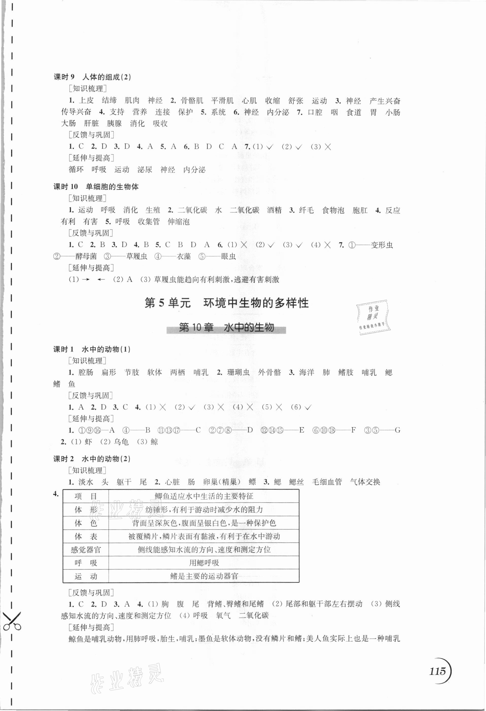 2021年同步练习江苏七年级生物下册苏科版 第3页