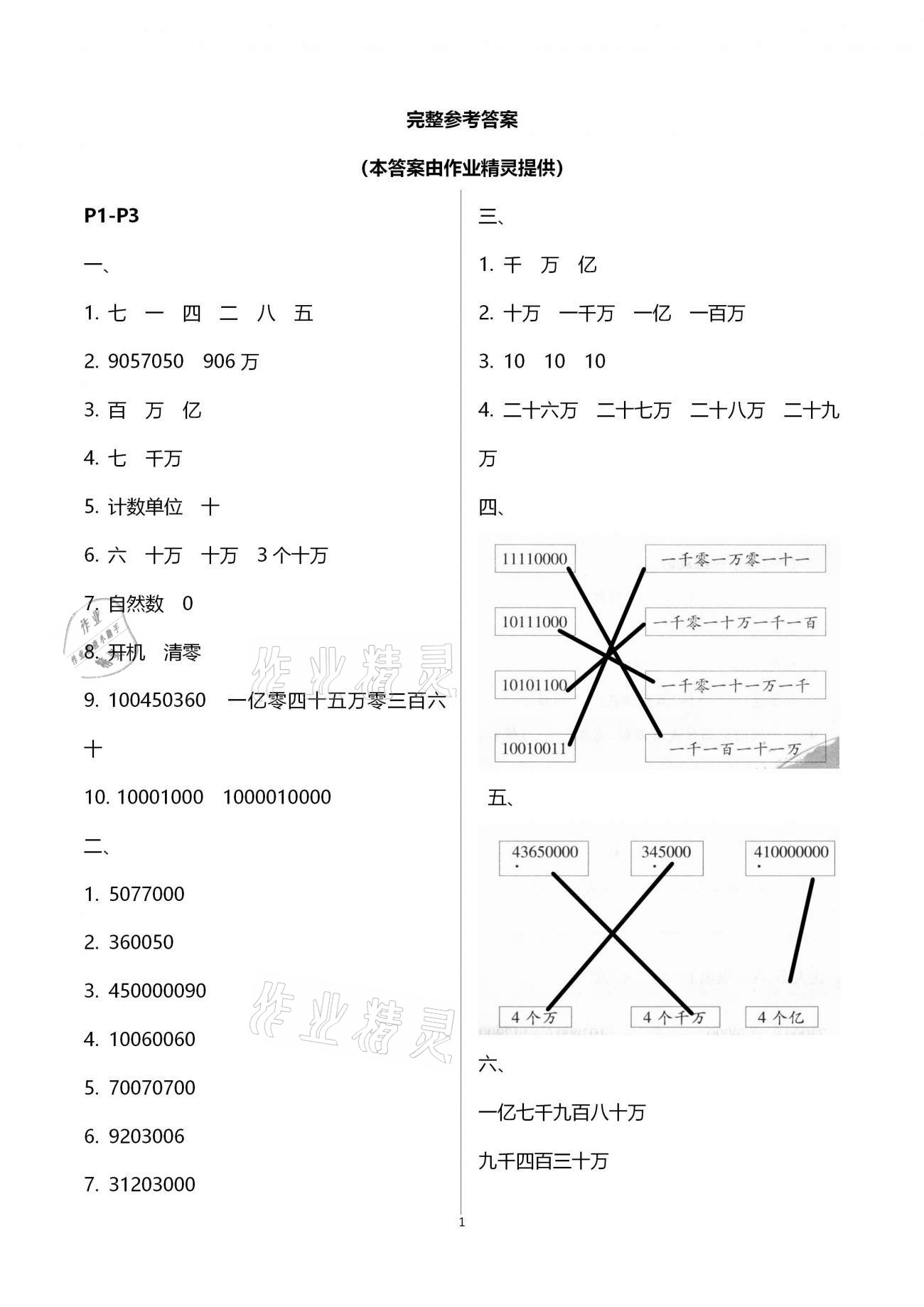 2021年君杰文化假期課堂寒假作業(yè)四年級(jí)數(shù)學(xué)北師大版 參考答案第1頁