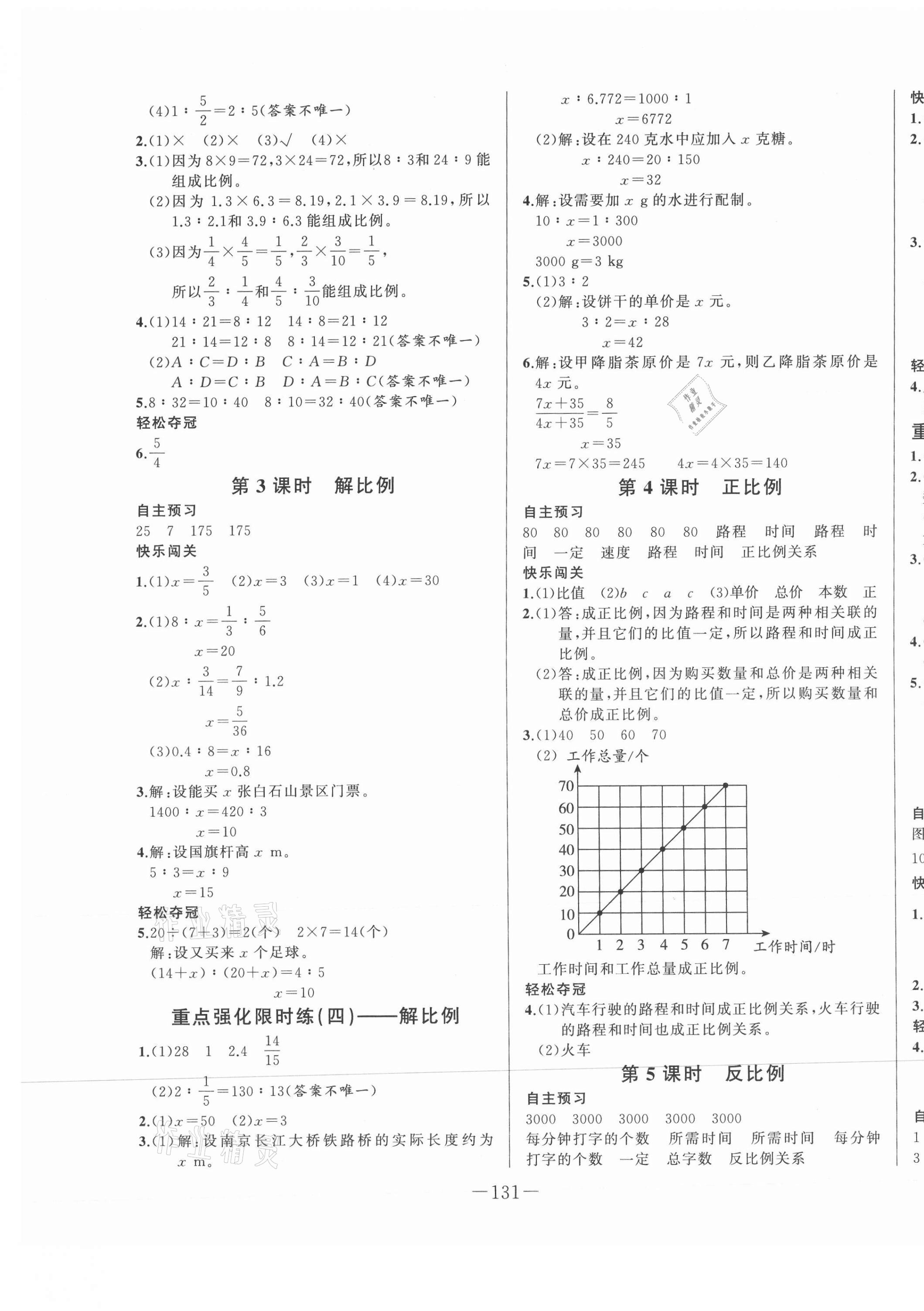 2021年A加优化作业本六年级数学下册人教版江西专版 第5页